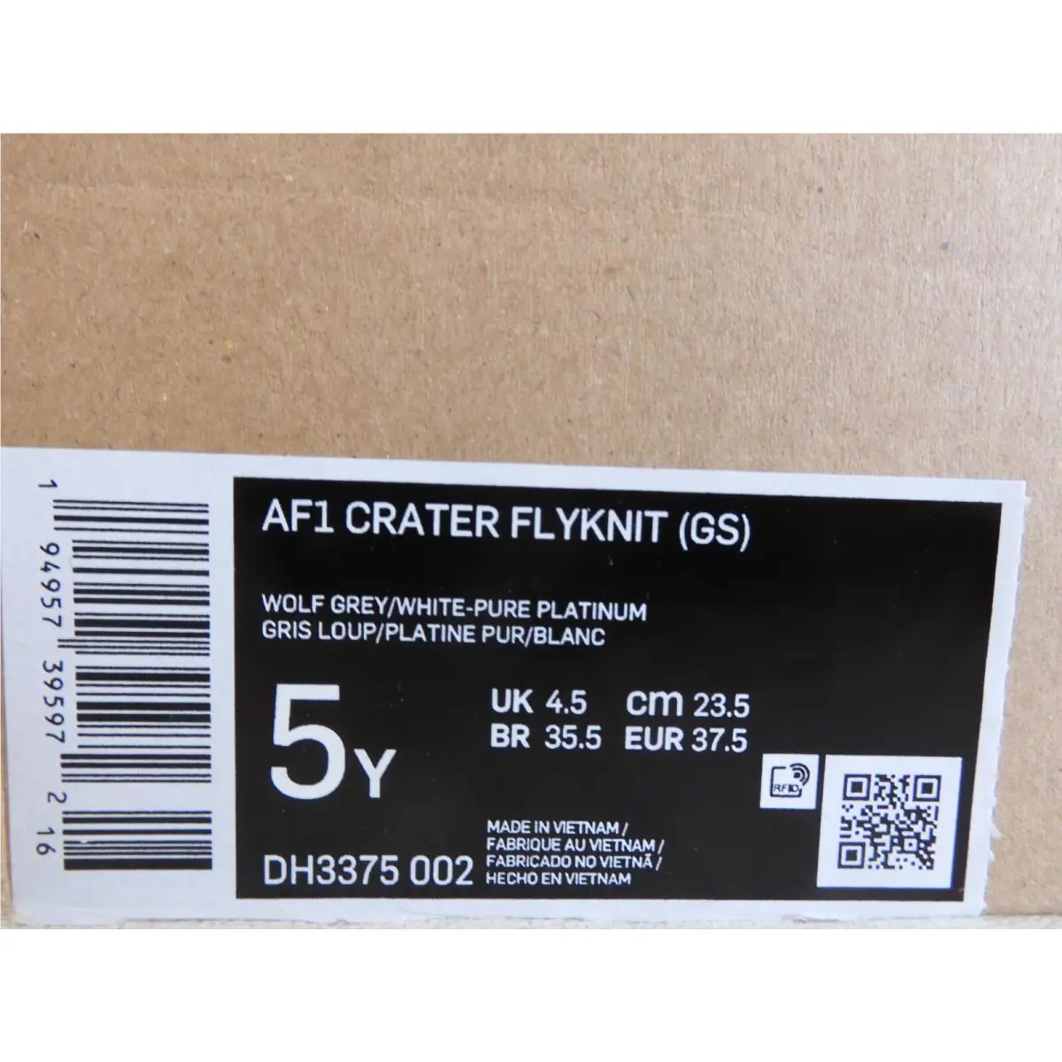 Nike shoes - Nike Air Force 1 Flyknit - Gray (UPC: 194957395972) 3