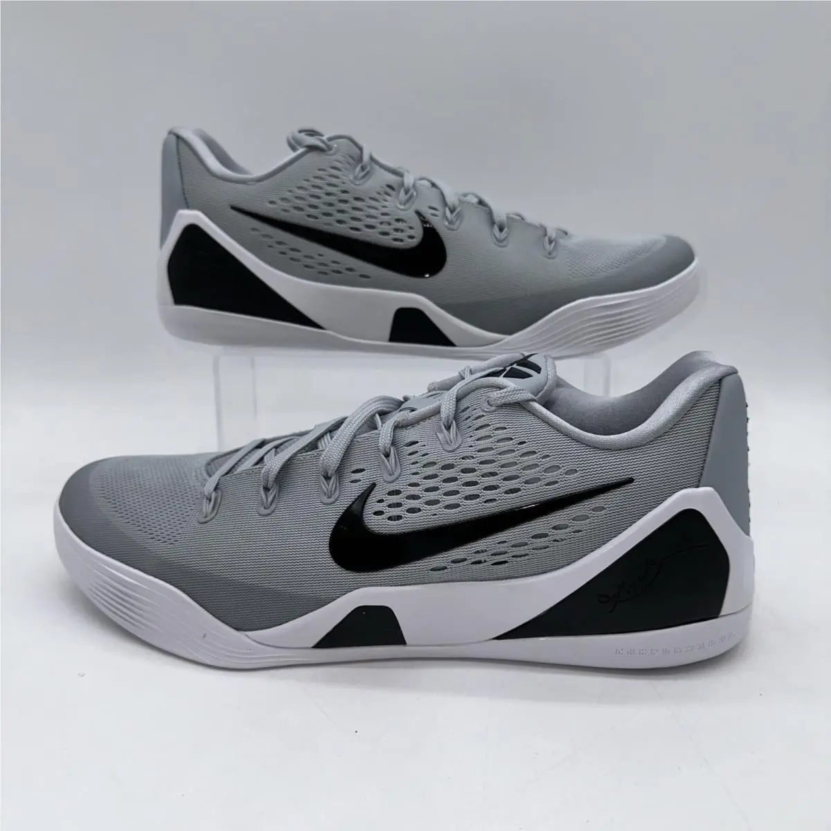 Nike Men`s Size 14 Kobe IX Elite Low EM TB P IH5095 001 Gray Basketball Sneaker