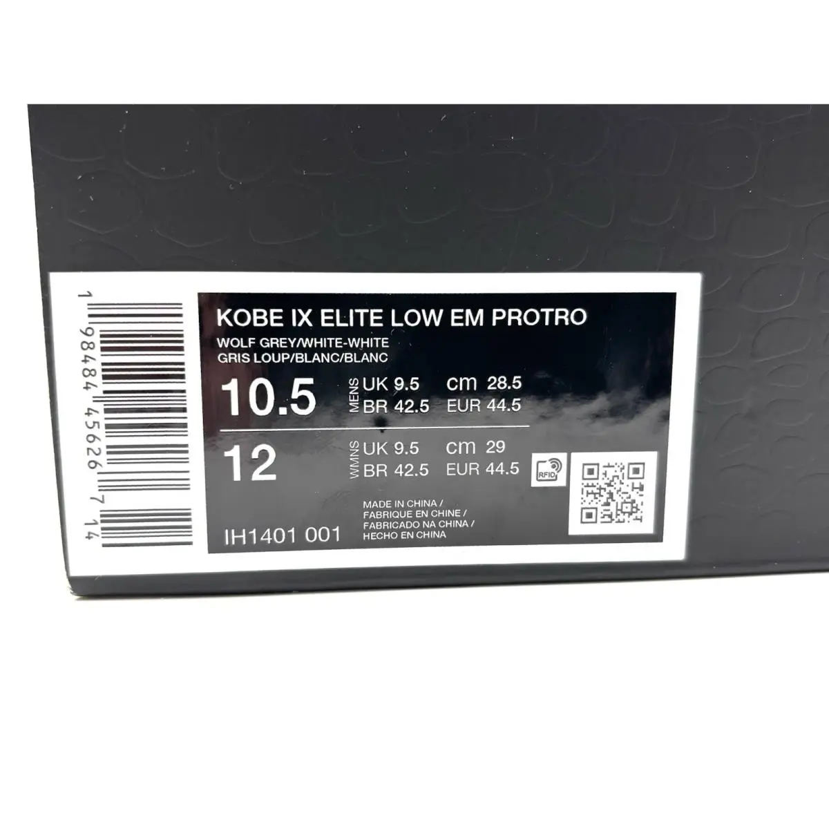 Nike shoes - Nike Kobe 9 Elite Low EM - IH1401-001 - Wolf Grey / White 10