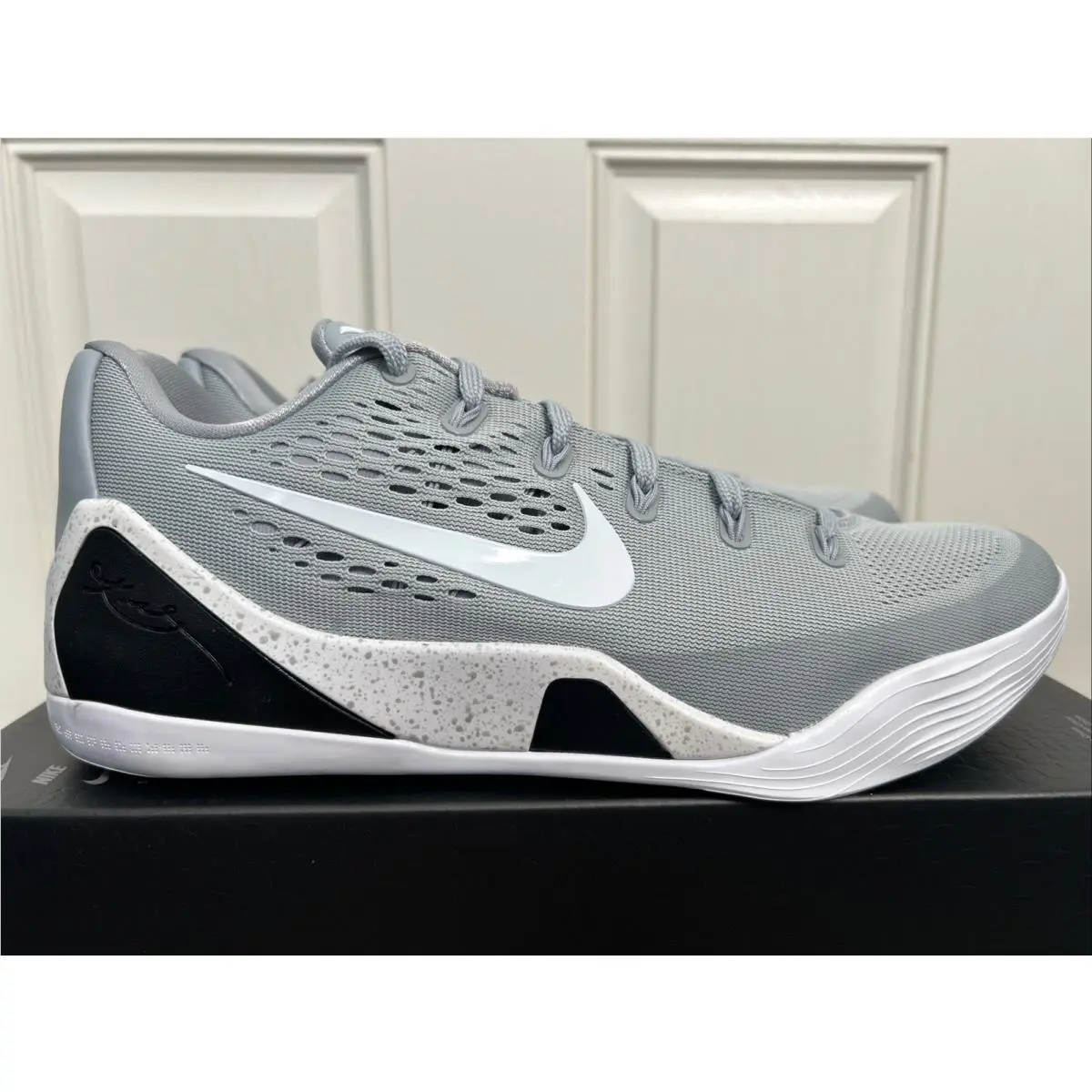 Nike Kobe IX Elite Low EM Protro Wolf Grey White IH1401 001 Men`s Size 10.5 Nolid