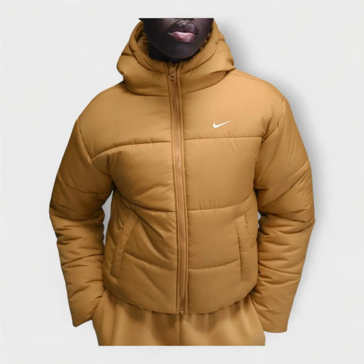 Nike clothing - Therma-FIT Puffer Hooded Jacket - Puffer Hooded Jacket - Brown (UPC: 197600274181) 1