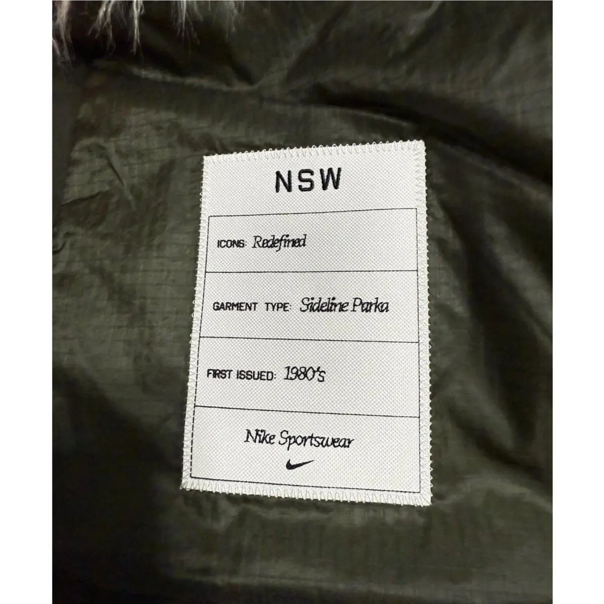 Nike clothing - Nike Sportswear Therma-Fit White Space Parka - Sequoia/Medium Olive-Light Stone (UPC: 195242731017) 10