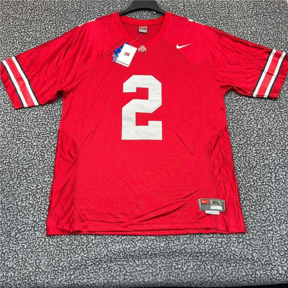Ohio State Buckeyes 2 Jersey Shirt Men Extra Large Red Nike Short Sleeve XL