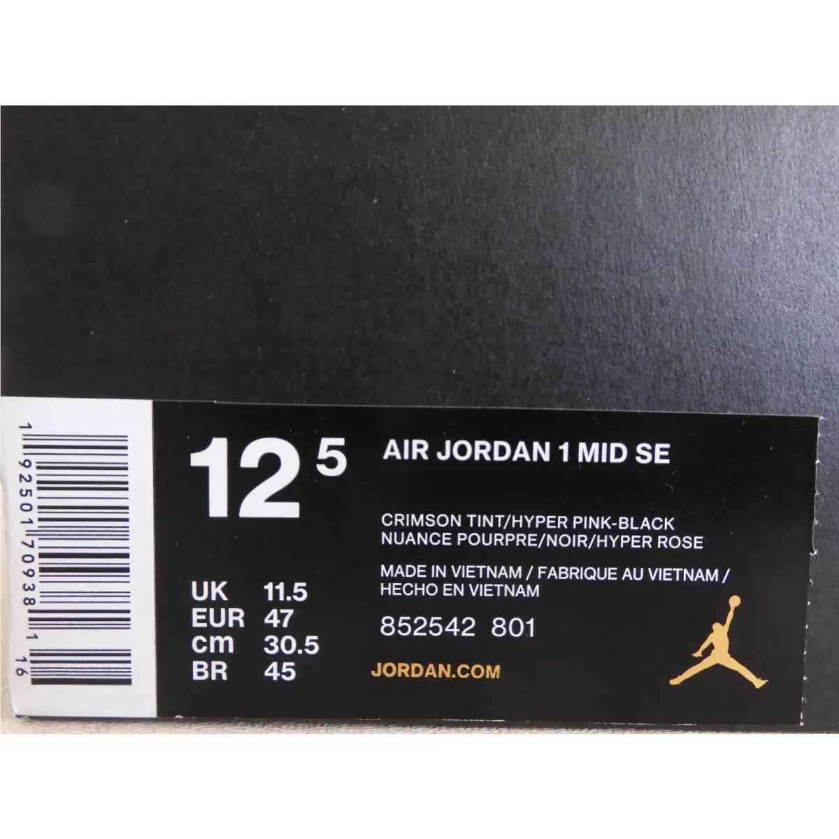 Nike shoes - Air Jordan 1 Mid - Air Mid - 852542-801 - Pink (UPC: 192501709381) 6
