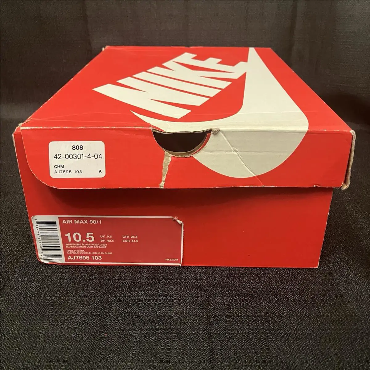 Nike shoes - Air Max 90 / 1 Special Edition - AJ7695 103 - White Midnight Spruce Green Geo Teal Lime Blast 8