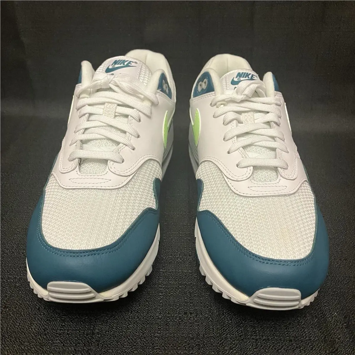 Nike shoes - Air Max 90 / 1 Special Edition - AJ7695 103 - White Midnight Spruce Green Geo Teal Lime Blast 1