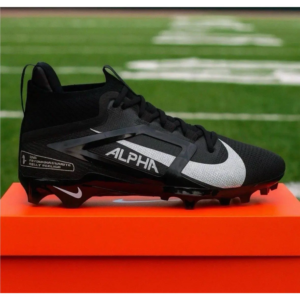 Nike shoes - Nike Alpha Menace Elite - Alpha Menace Elite - FD7036-002 - Black, Manufacturer: Black/Light Smoke Grey/Metallic Silver/White 4