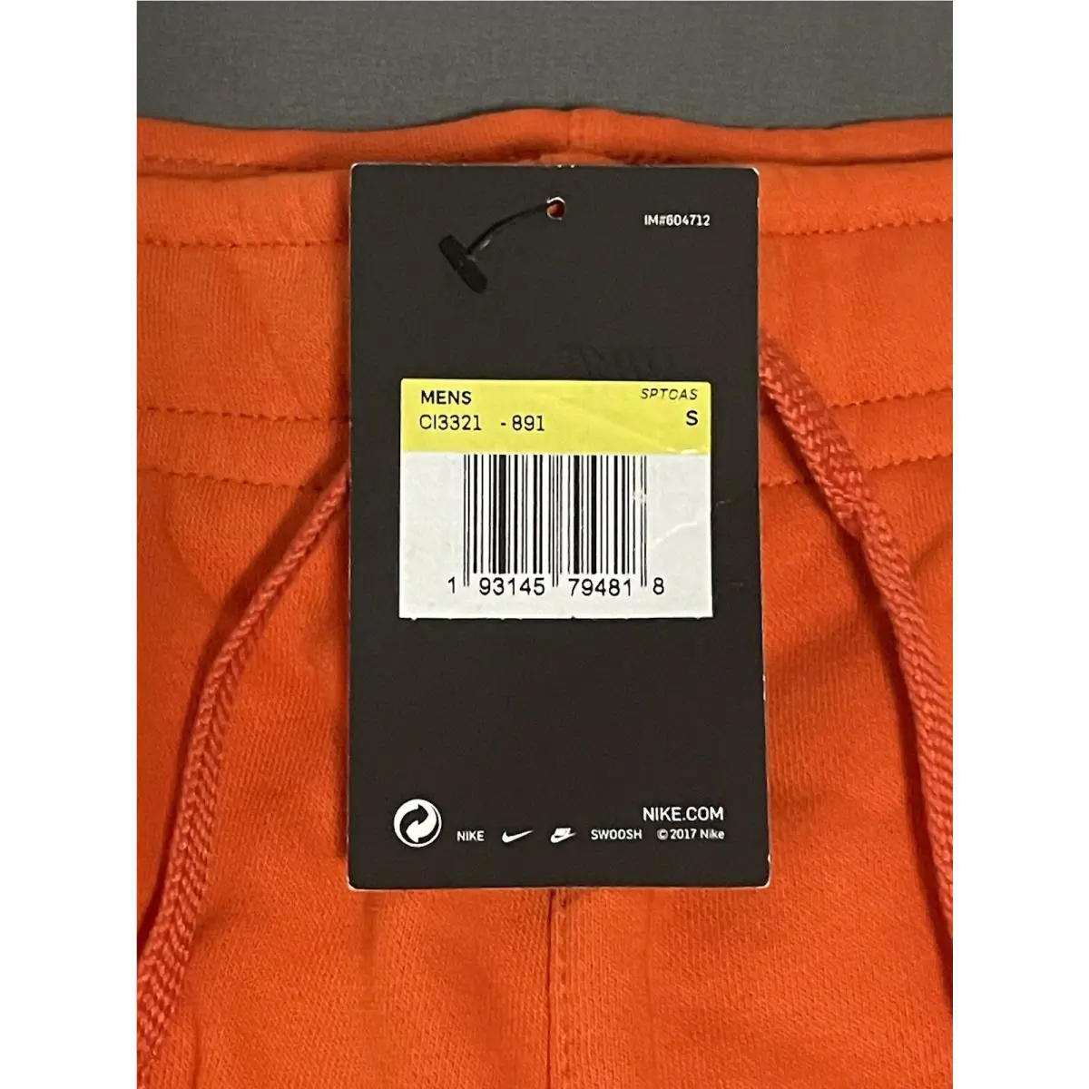Nike clothing - Nike Sportswear Club Double Swoosh - CI3321891 - Orange (UPC: 0193145794818) 4