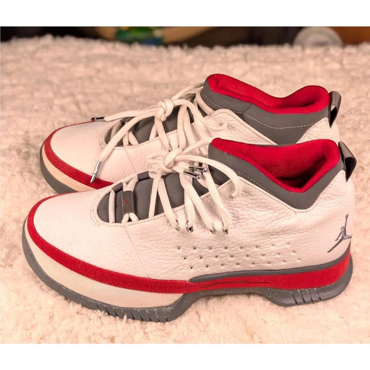 Nike shoes - Air Jordan Ace - Air Ace - 307488-106 - White Gray Red 9