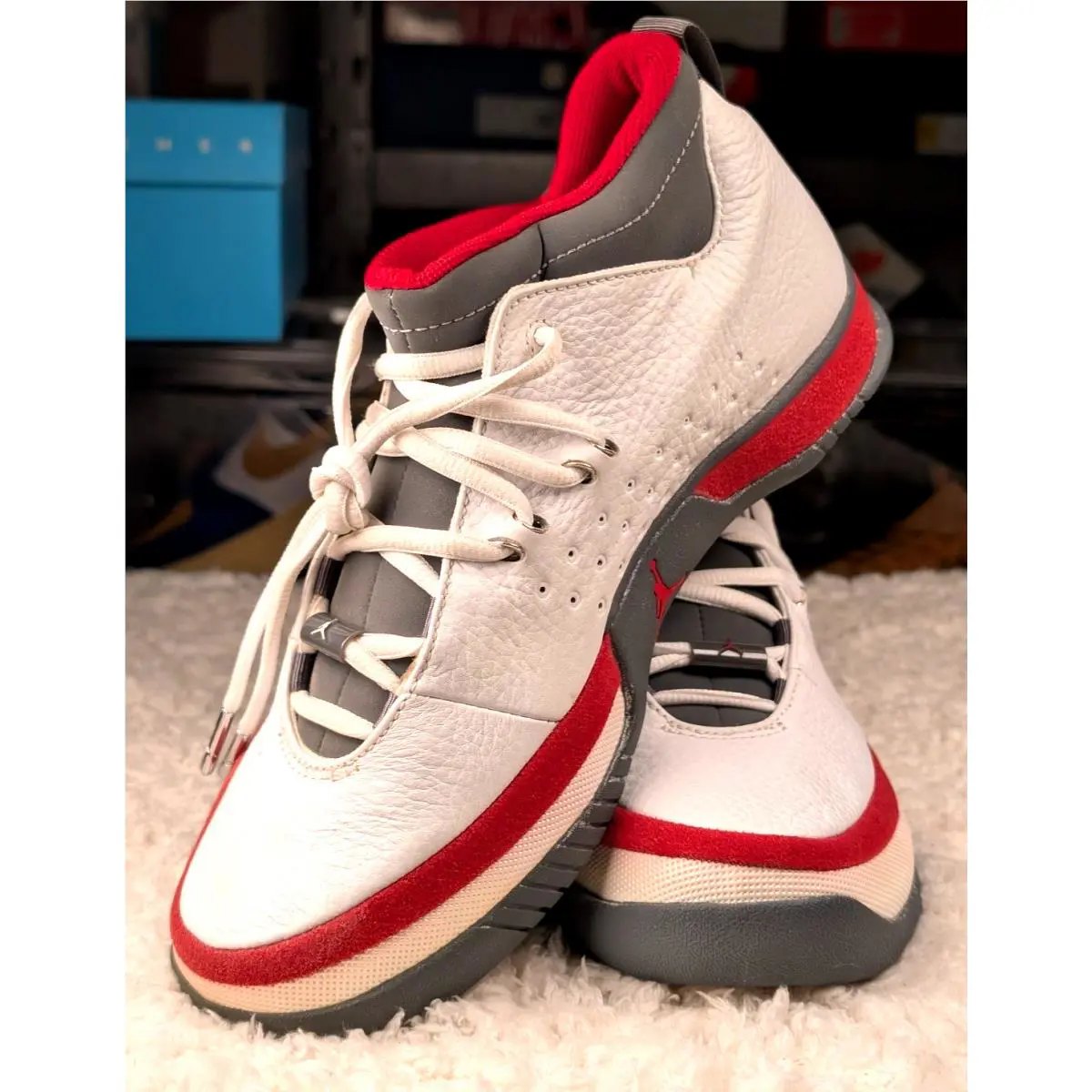 Nike shoes - Air Jordan Ace - Air Ace - 307488-106 - White Gray Red 10
