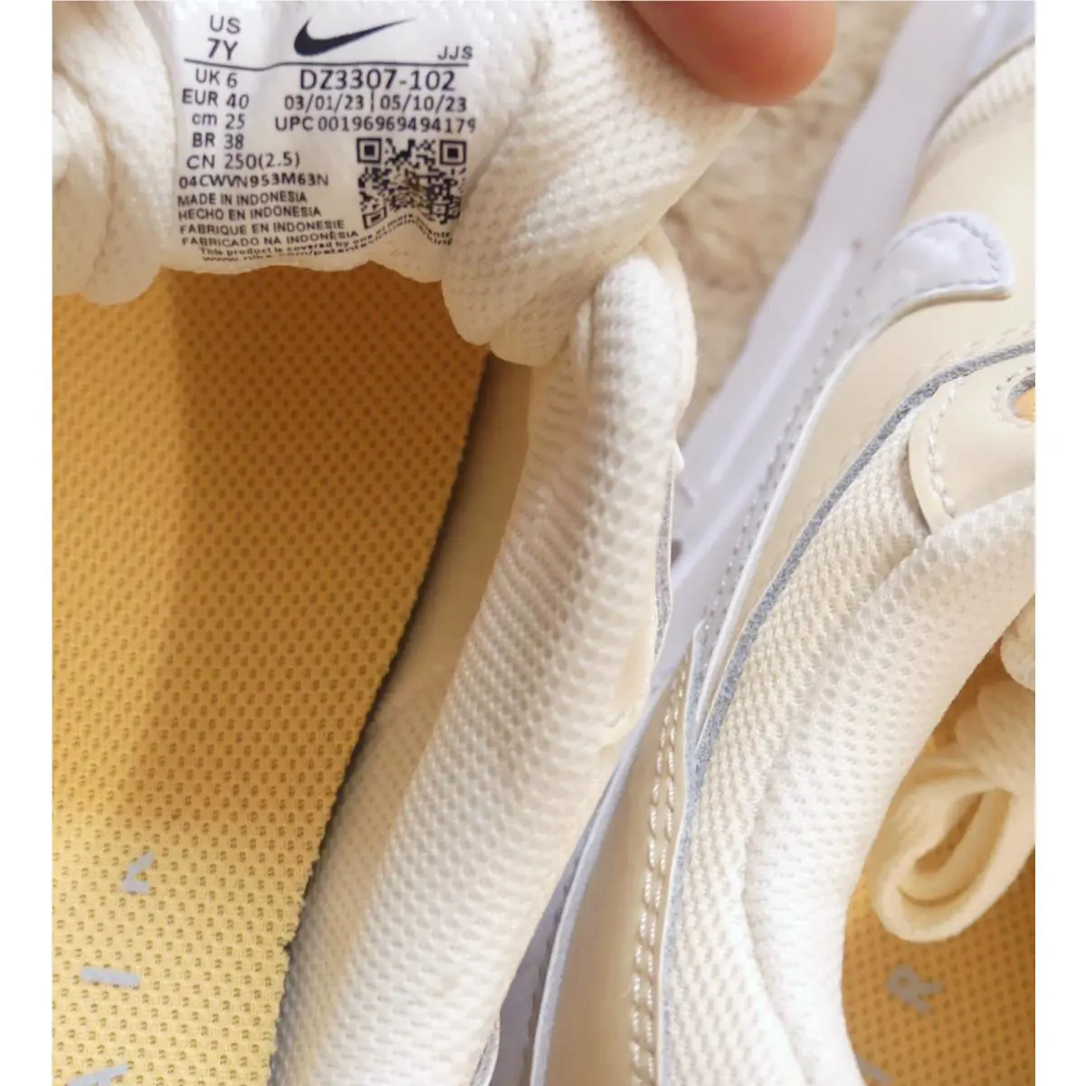 Nike shoes - Nike Air Max 1 - Air Max - Ivory, Gray, Yellow 3