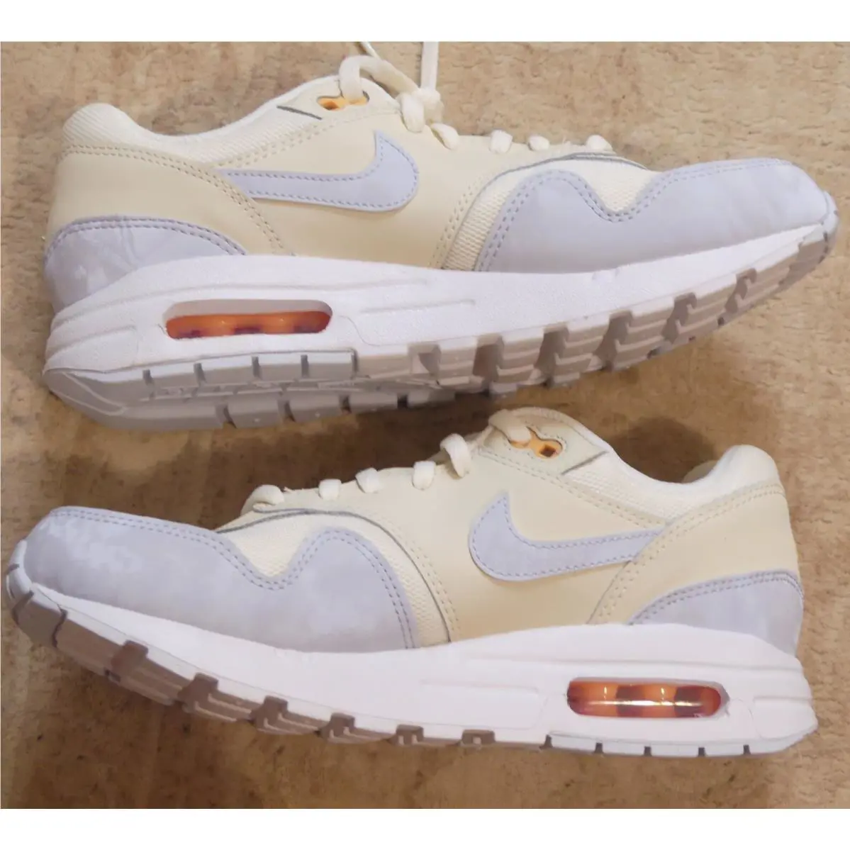 Nike shoes - Nike Air Max 1 - Air Max - Ivory, Gray, Yellow 0