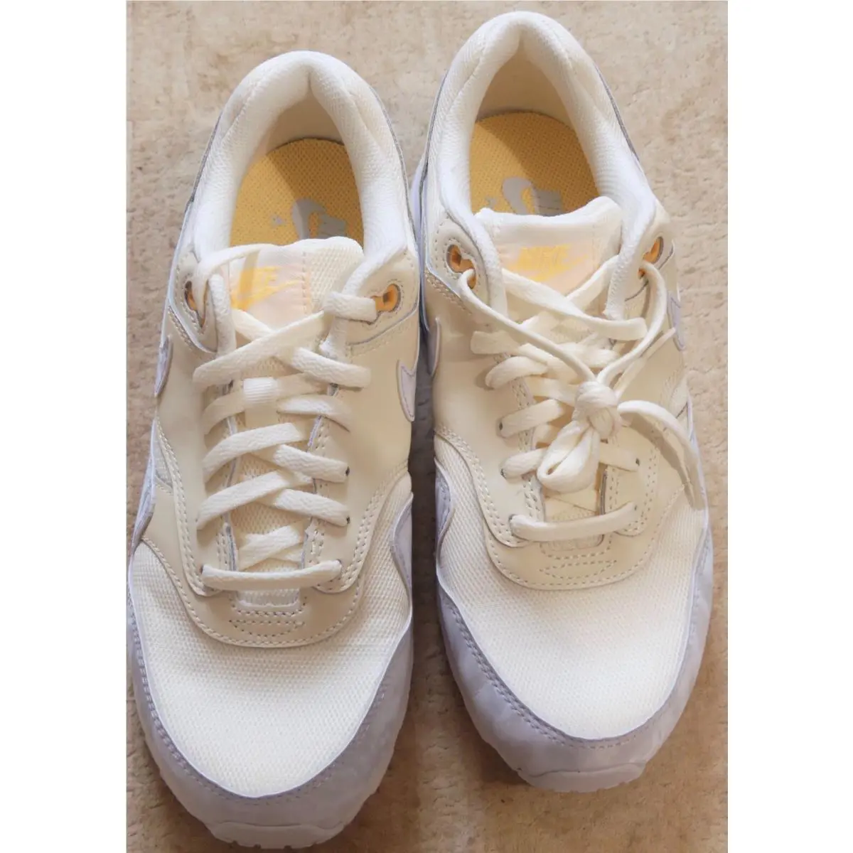 Nike shoes - Nike Air Max 1 - Air Max - Ivory, Gray, Yellow 4