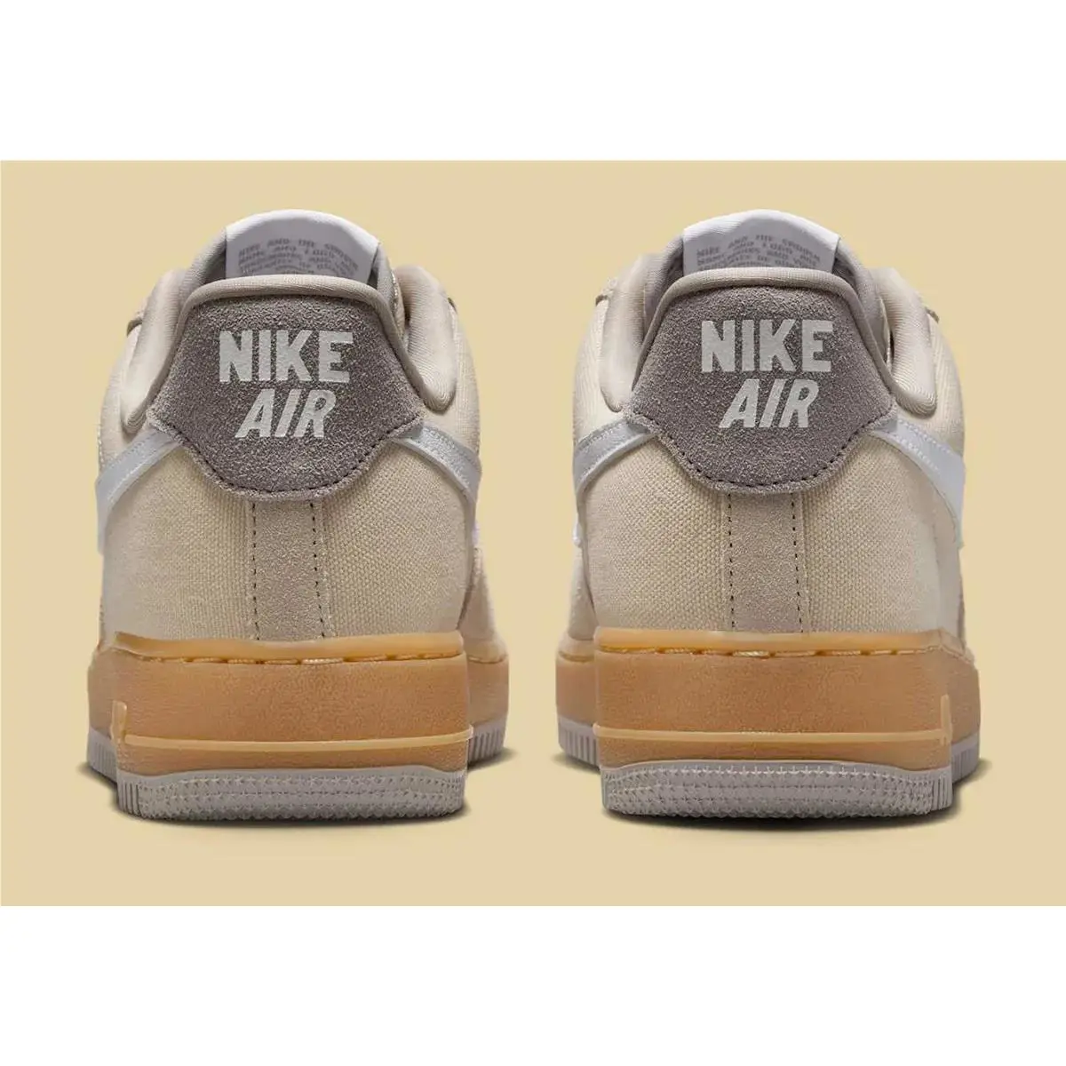Nike shoes - Nike Air Force 1 `07 - Light Khaki Gum Yellow - HV4306-234 5