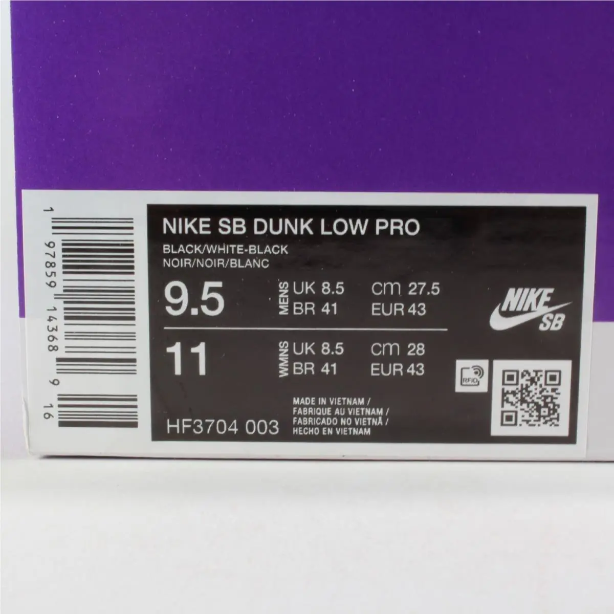 Nike shoes - Nike SB Dunk - Dunk - HF3704-003 - Black 8