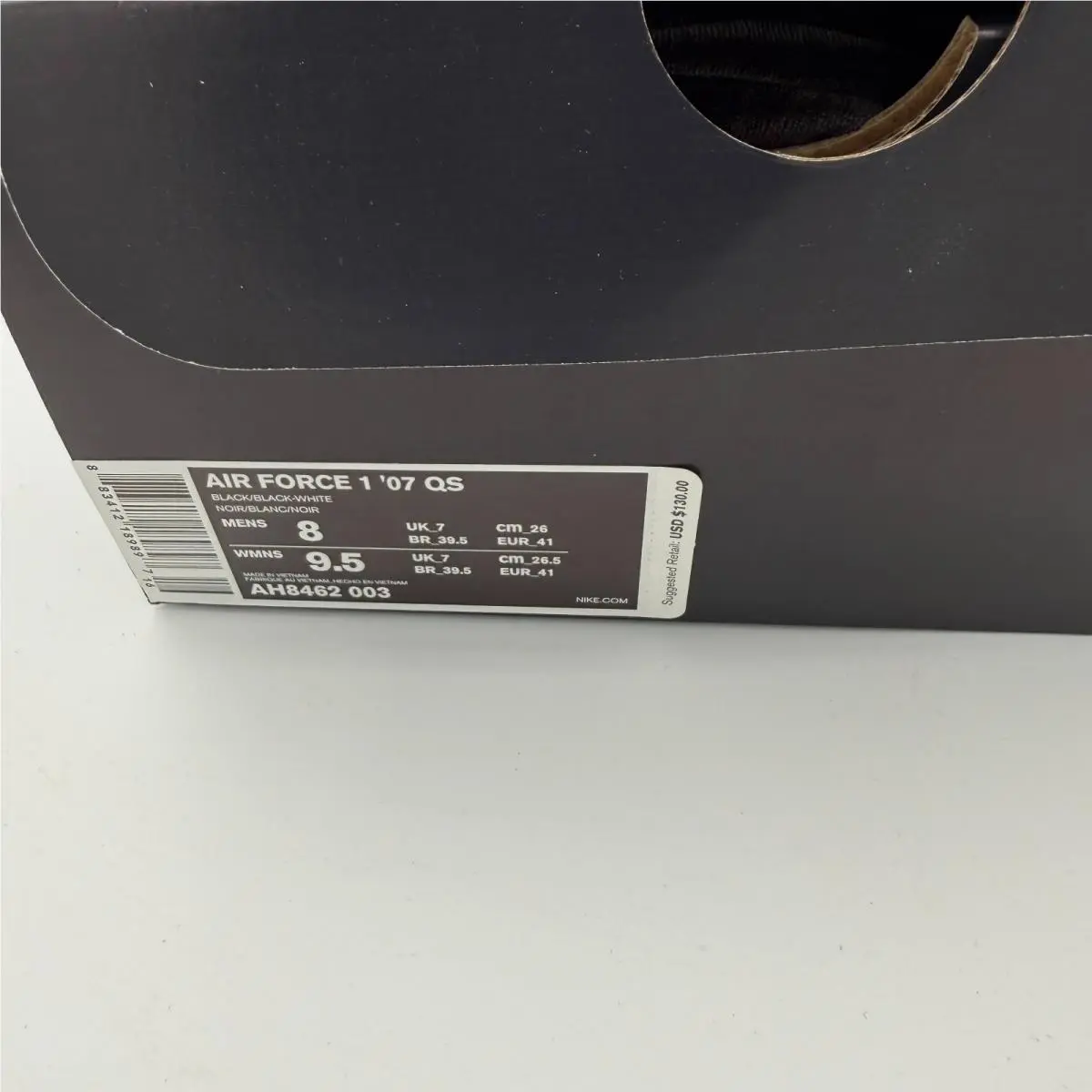 Nike shoes - Nike Air Force 1 `07 QS - AH8462-003 - Black (UPC: 883412189897) 1