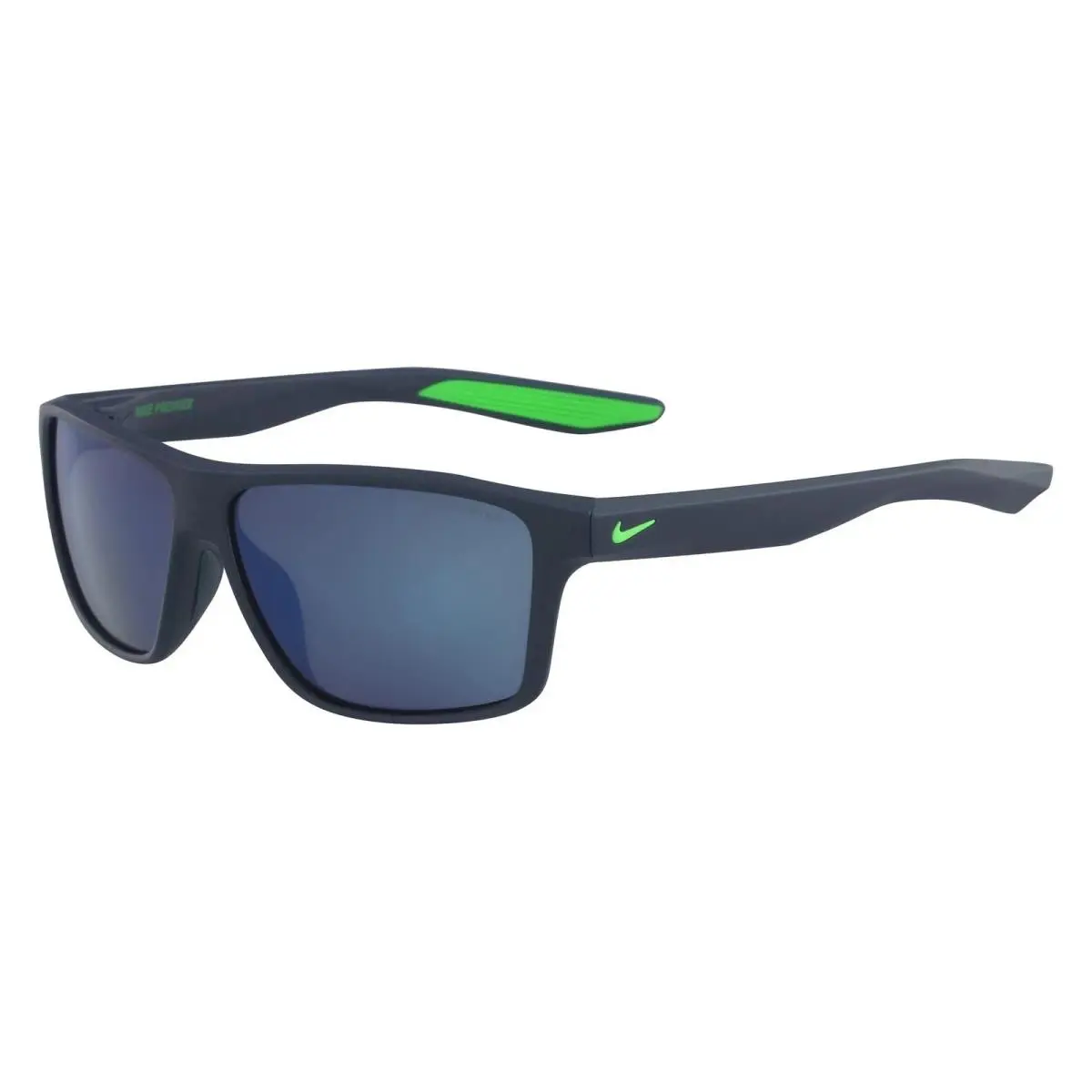 Nike EV1072-434 Matte Blue Premier M Sunglasses with Blue Mirror Lenses
