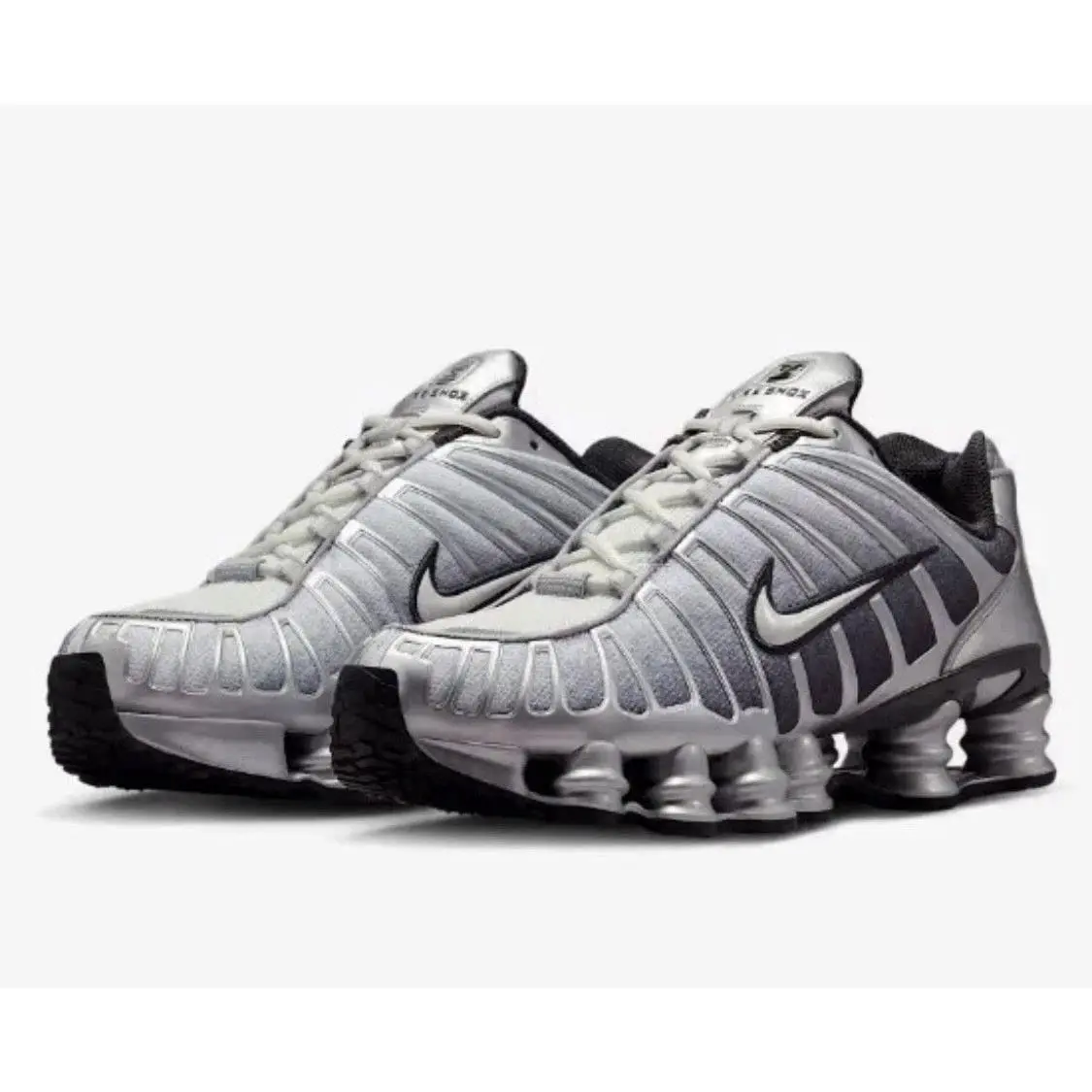 Men`s Shox TL Print IH4466 095 Silver/white Running Sneaker Size 10 by Nike