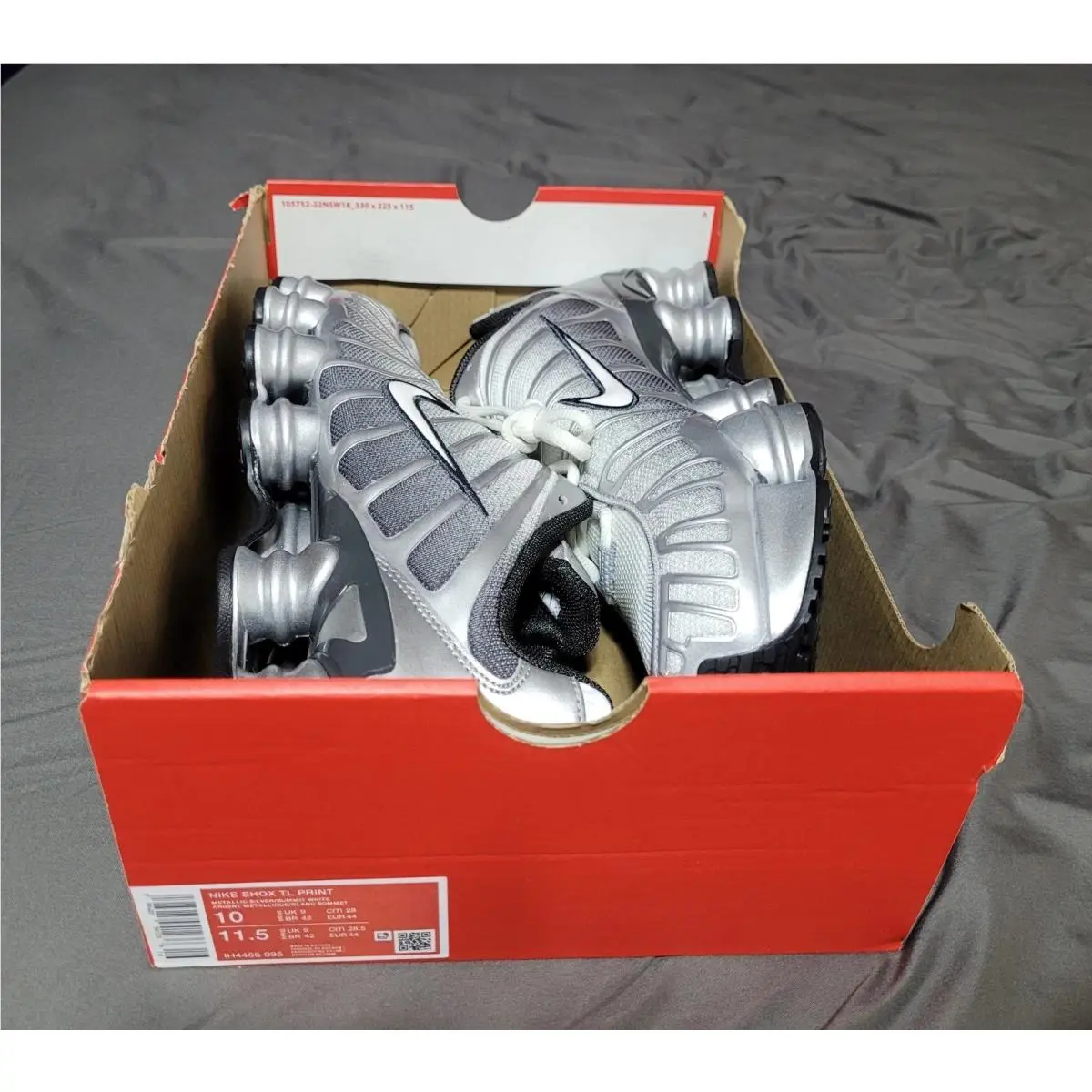 Nike shoes - Shox TL Print - Shox Print - IH4466-095 - SILVER/BLACK 3
