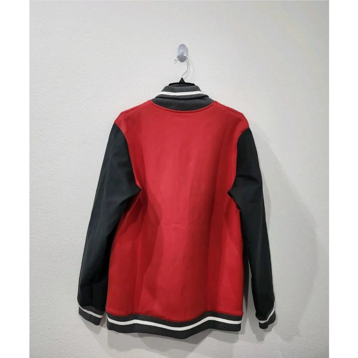 Nike clothing - Nike Team Letterman Jacket - Team Letterman Jacket - DJ5971-820 - Red/Gray 1