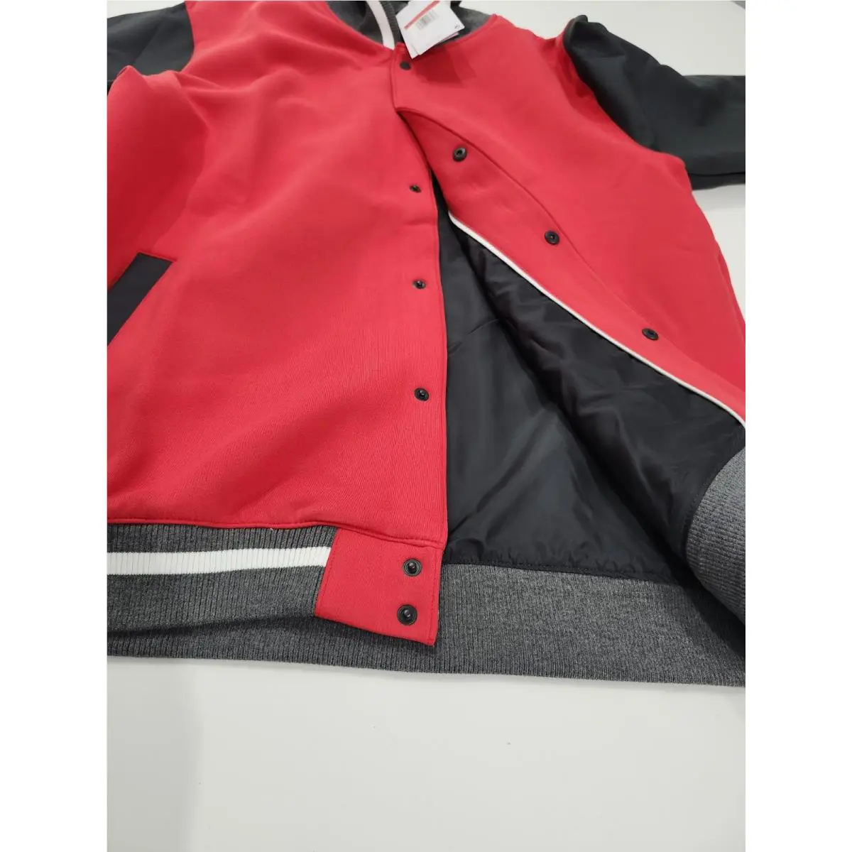 Nike clothing - Nike Team Letterman Jacket - Team Letterman Jacket - DJ5971-820 - Red/Gray 2
