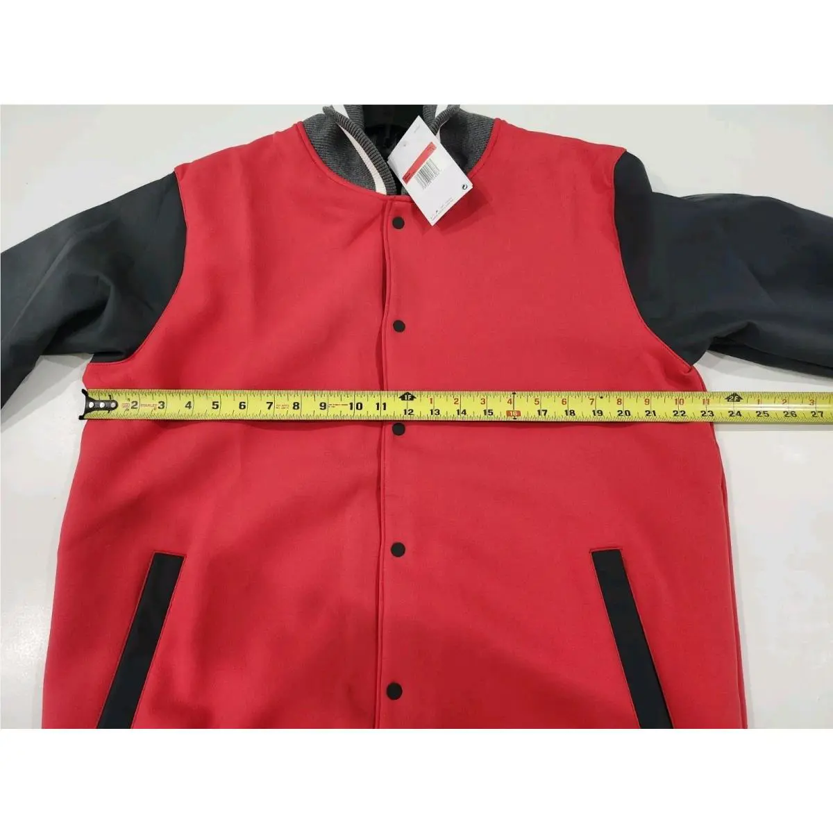 Nike clothing - Nike Team Letterman Jacket - Team Letterman Jacket - DJ5971-820 - Red/Gray 4