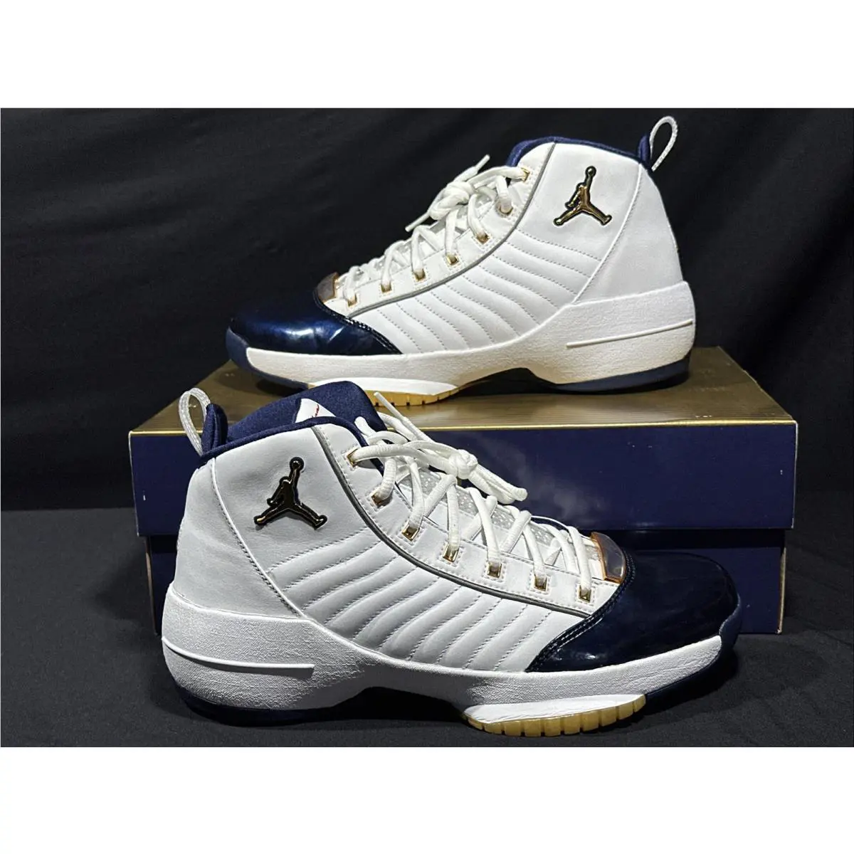 Nike shoes - Air Jordan 19 - Air - 308492-171 - White/Metallic Golf-Midnight Navy 1