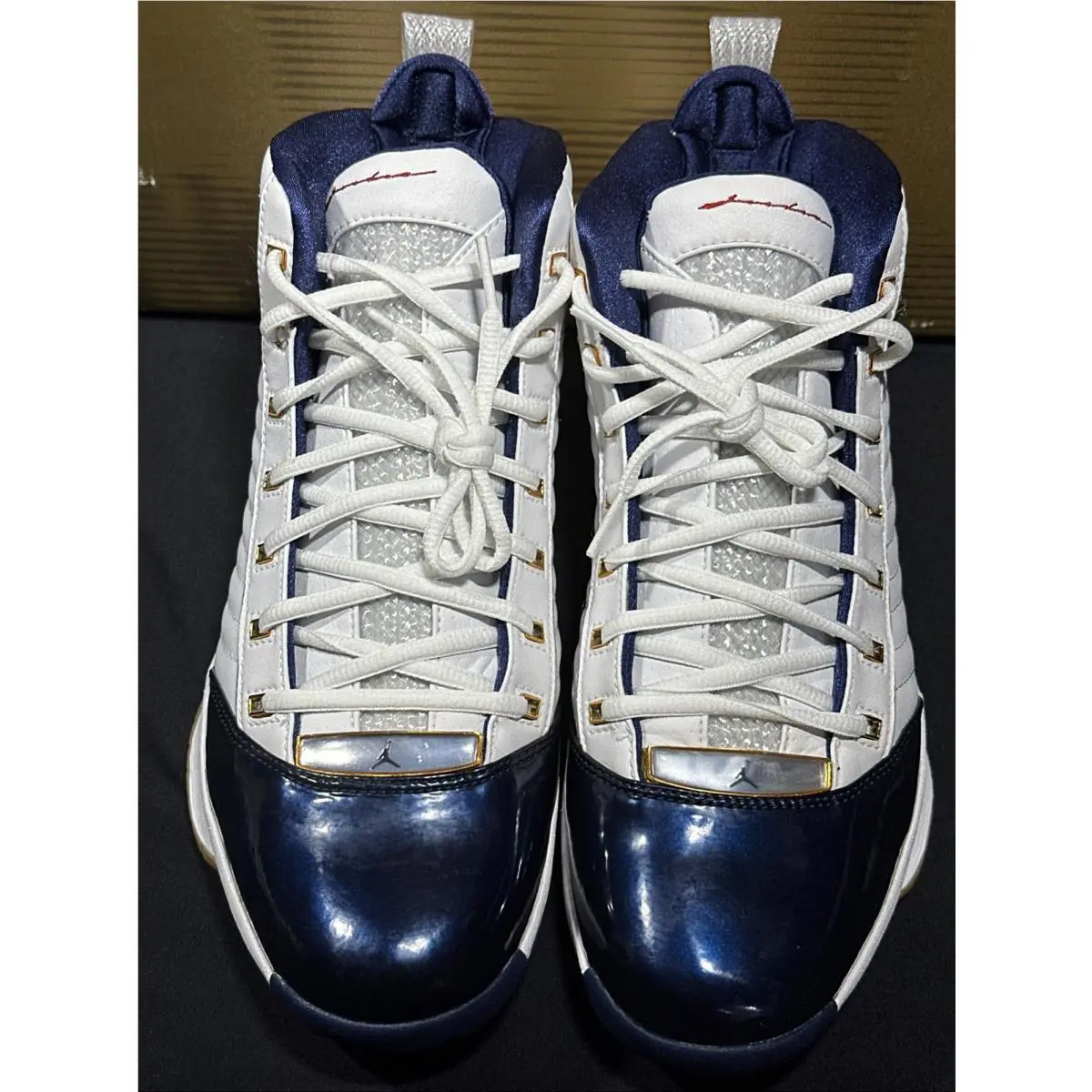 Nike shoes - Air Jordan 19 - Air - 308492-171 - White/Metallic Golf-Midnight Navy 3