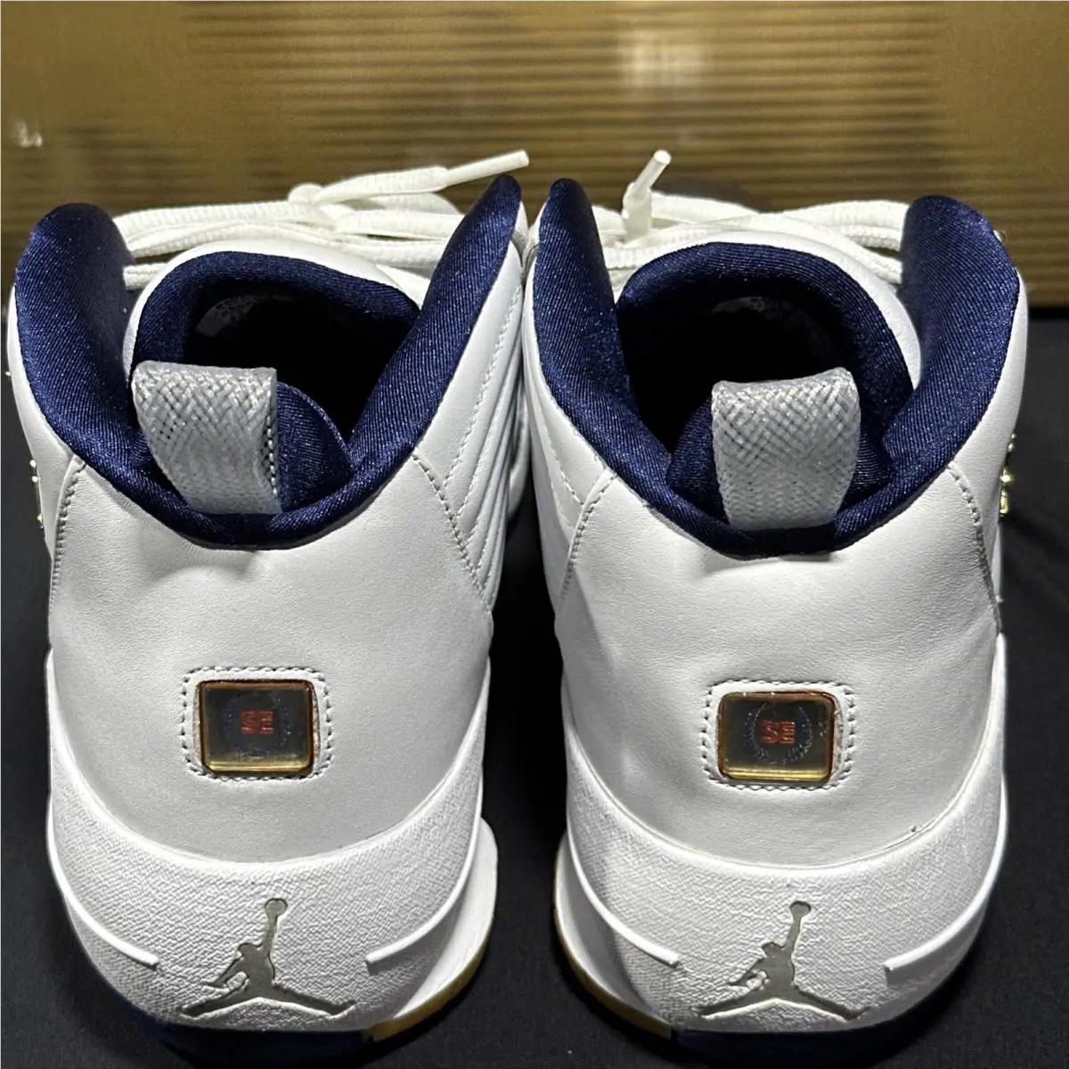 Nike shoes - Air Jordan 19 - Air - 308492-171 - White/Metallic Golf-Midnight Navy 4