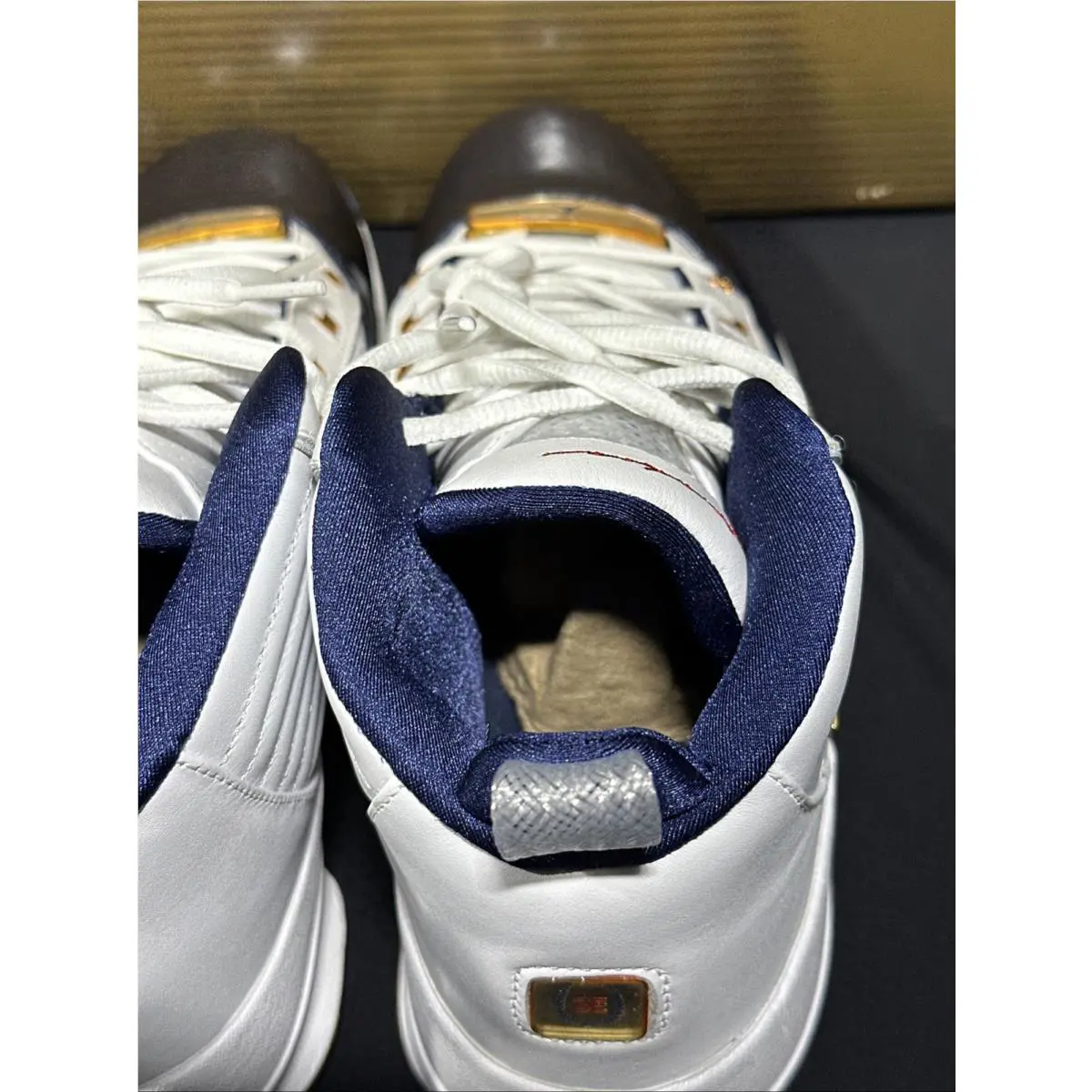 Nike shoes - Air Jordan 19 - Air - 308492-171 - White/Metallic Golf-Midnight Navy 5