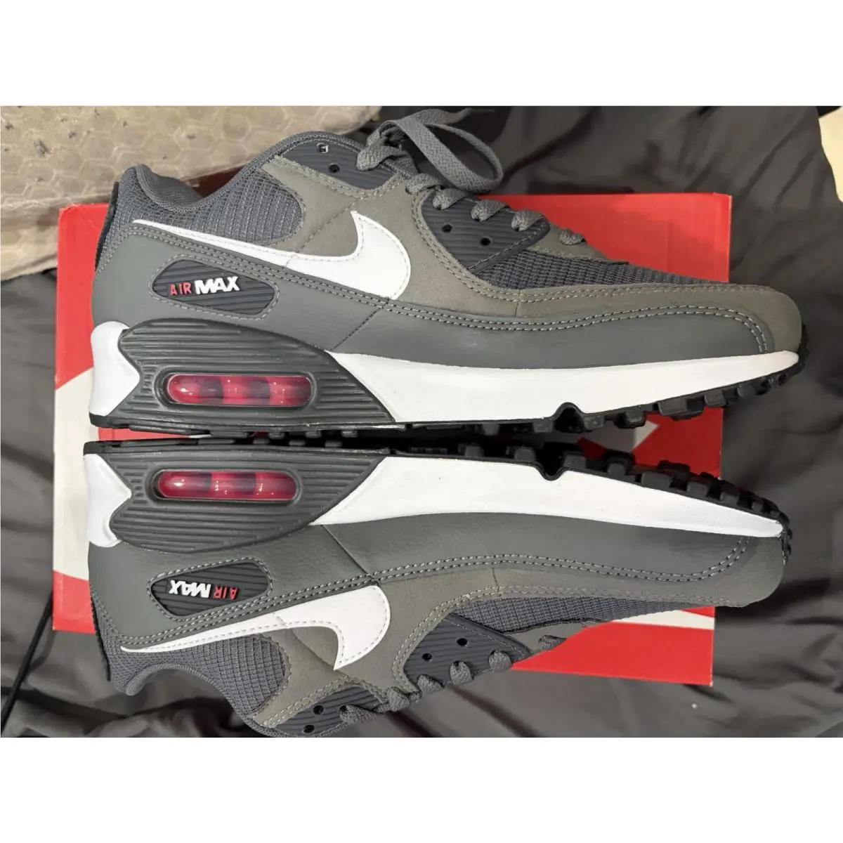 Nike shoes - Nike Air Max 90 - Air Max - DR0145-003 - Gray, Manufacturer: Iron Grey/University Red/Anthracite/White 0