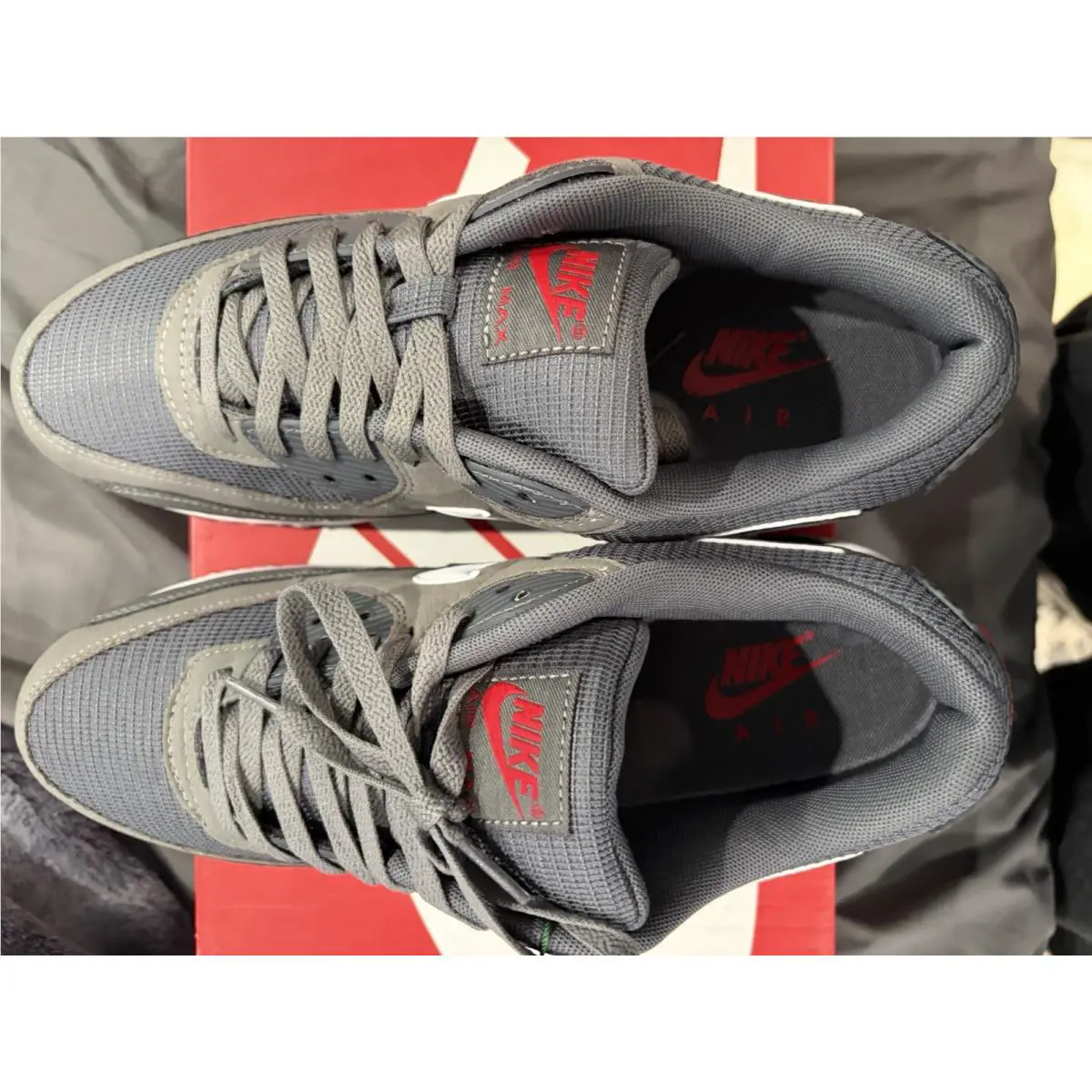 Nike shoes - Nike Air Max 90 - Air Max - DR0145-003 - Gray, Manufacturer: Iron Grey/University Red/Anthracite/White 3