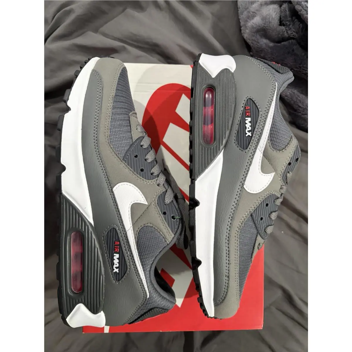 Nike shoes - Nike Air Max 90 - Air Max - DR0145-003 - Gray, Manufacturer: Iron Grey/University Red/Anthracite/White 5