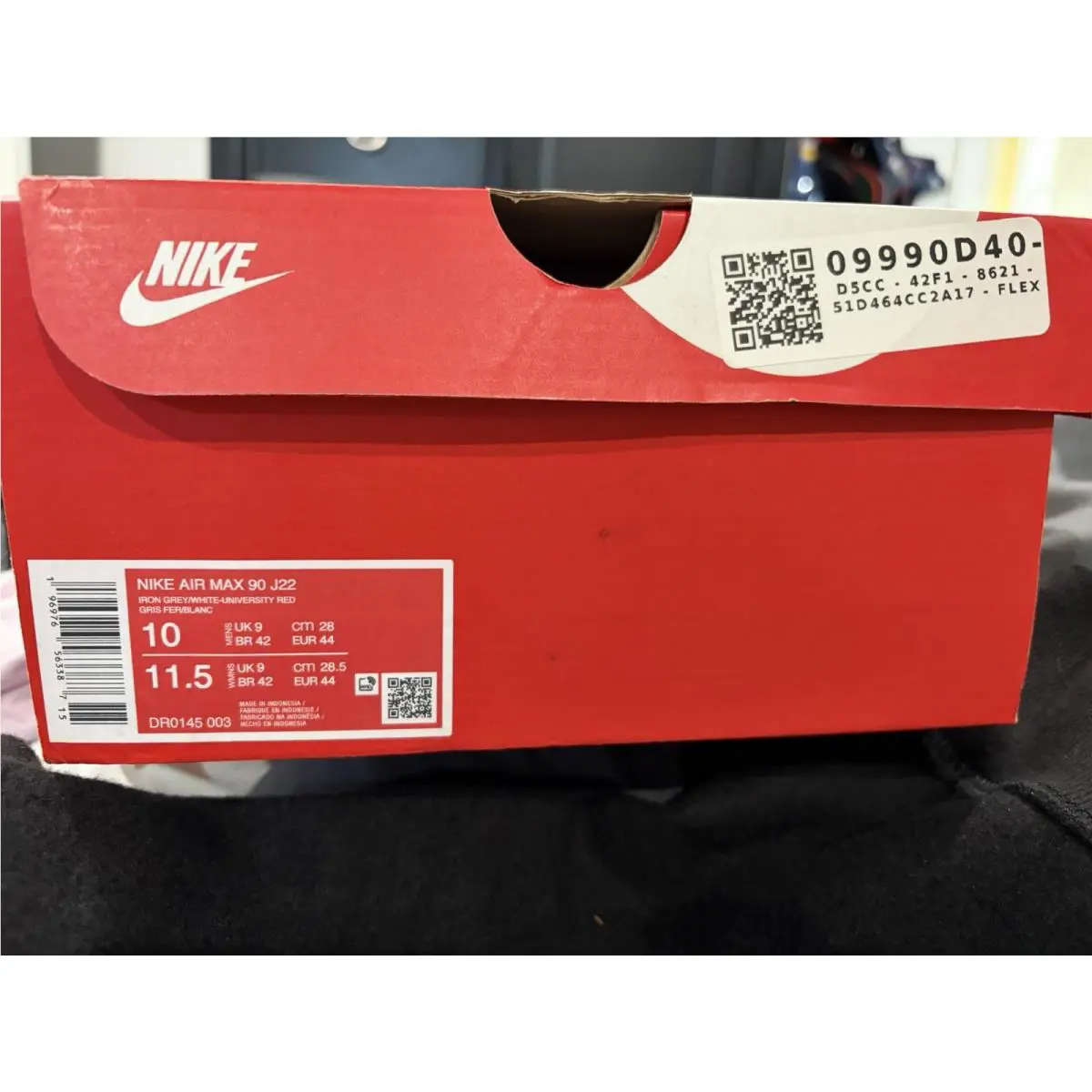 Nike shoes - Nike Air Max 90 - Air Max - DR0145-003 - Gray, Manufacturer: Iron Grey/University Red/Anthracite/White 6