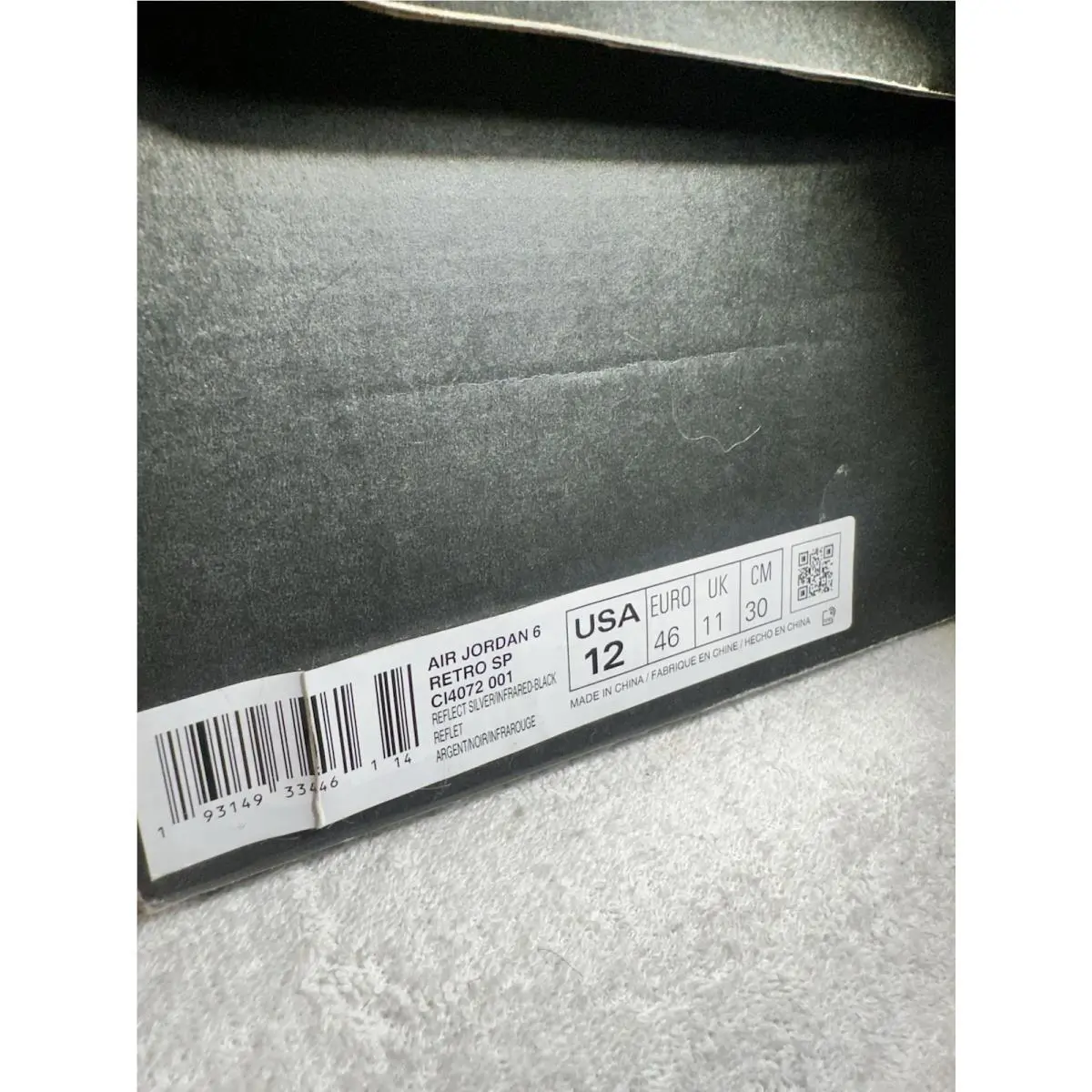 Nike shoes - Air Jordan 6 - Air - CI4072-001 - Silver 18