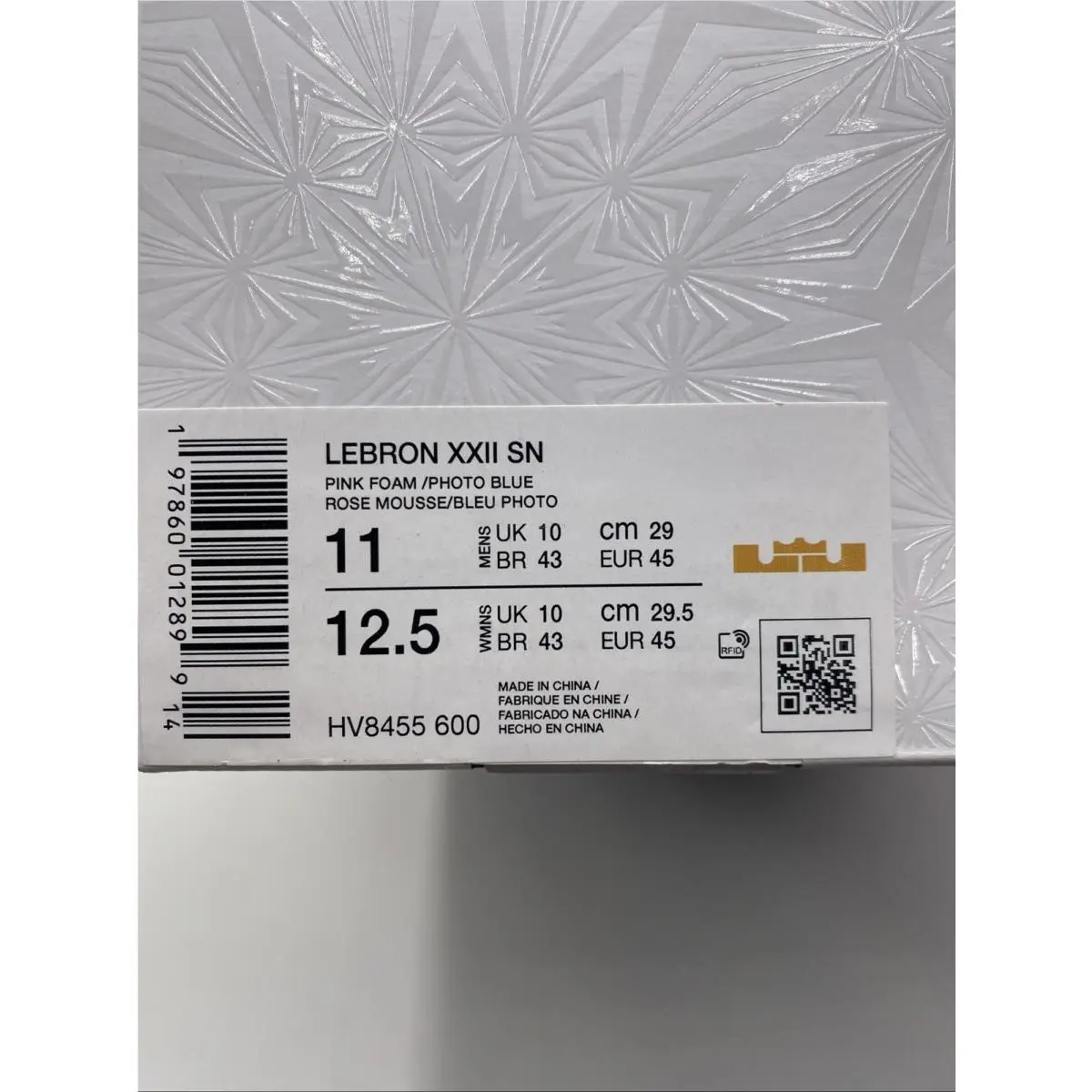 Nike shoes - Nike Lebron XXII - Lebron XXII - HV8455 600 - Pink Foam/Photo Blue (UPC: 197860012899) 8