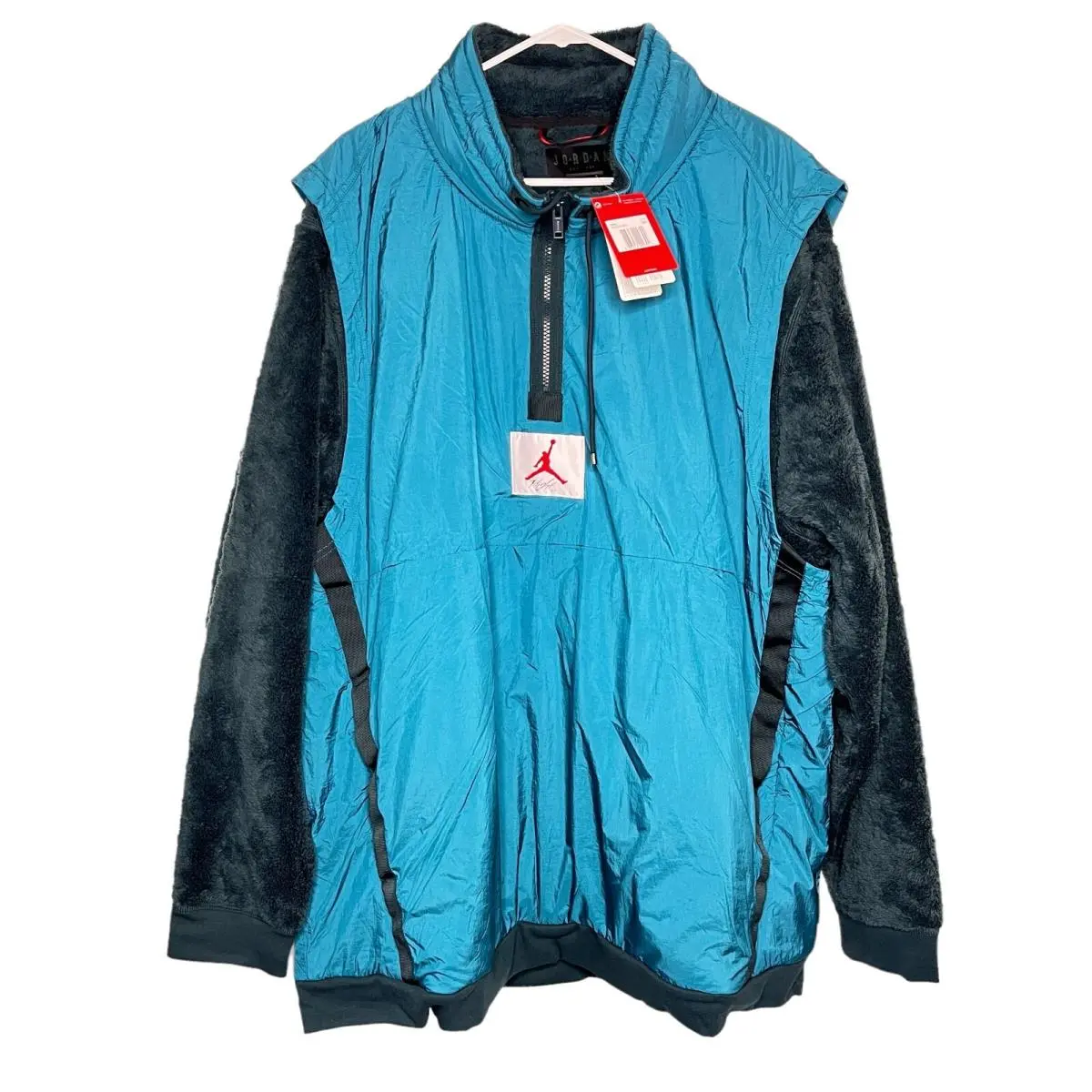 Air Jordan Wings of Flight Sherpa Pullover Jacket Blue AH6255-372 2XL by Nike