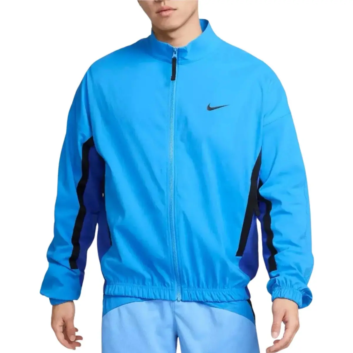Nike Retro 96` Dna Woven Full Zip Jacket sz M Medium Photo Blue Oversized Fit