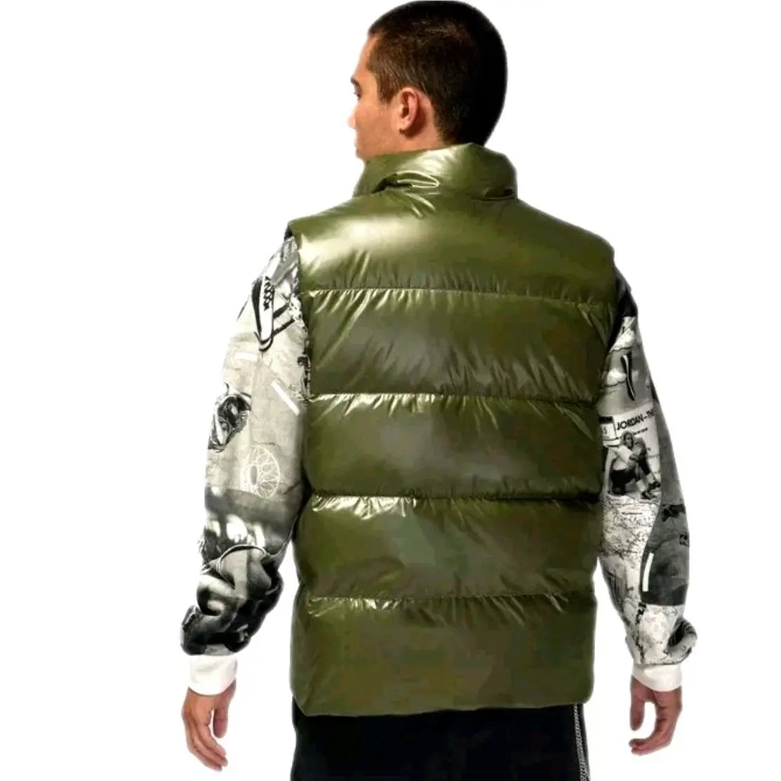 Nike clothing - Nike Air Jordan Jumpman Gilet Bodywarmer - Olive Green & Black 0
