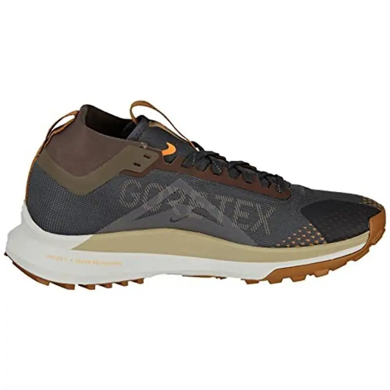 Nike Men`s React Peg Trail Trainers Anthracite Light Mandarin Iron 6.5 Men