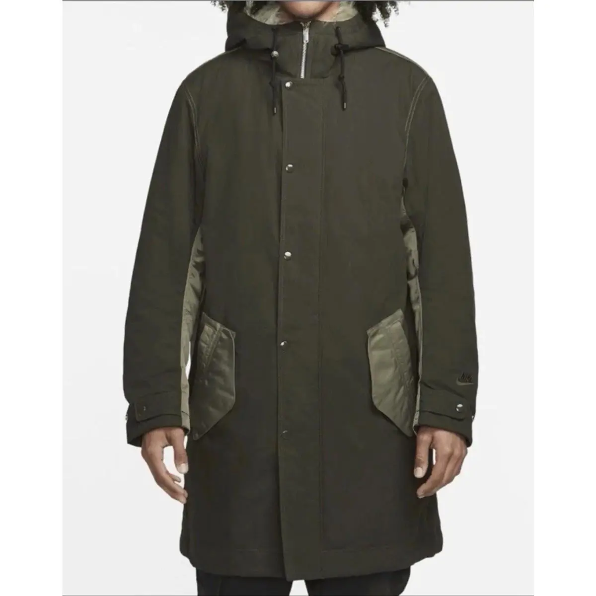 Nike clothing - Nike Sportswear Therma-Fit White Space Parka - Sequoia/Medium Olive-Light Stone (UPC: 195242731017) 9