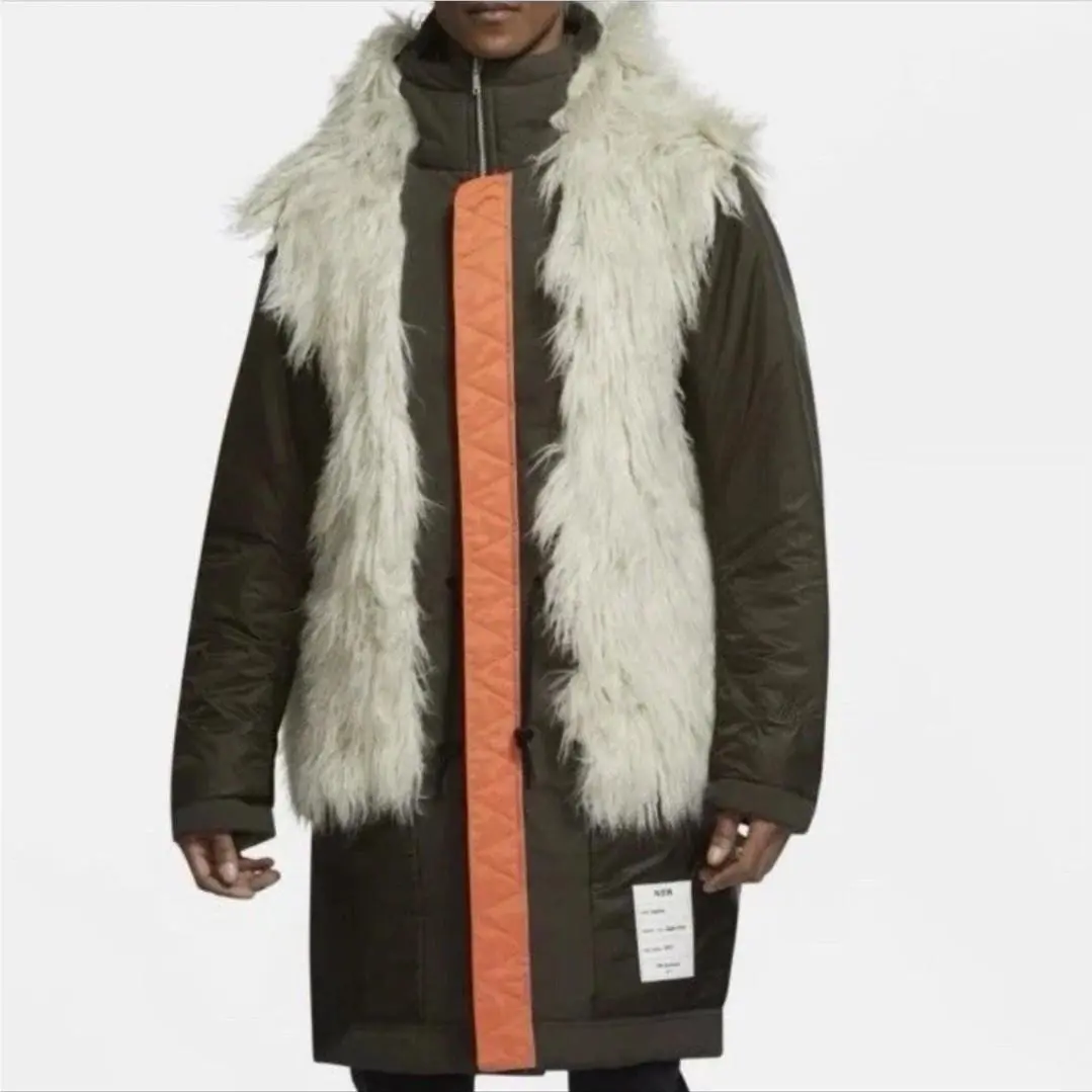 Nike clothing - Nike Sportswear Therma-Fit White Space Parka - Sequoia/Medium Olive-Light Stone (UPC: 195242731017) 11