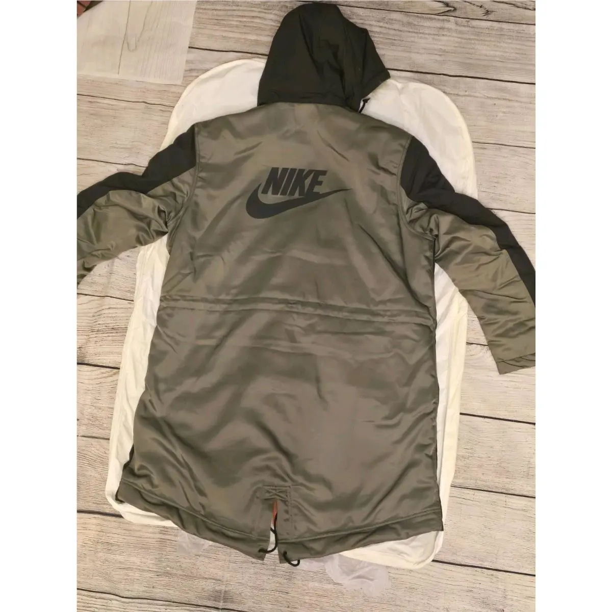 Nike clothing - Nike Sportswear Therma-Fit White Space Parka - Sequoia/Medium Olive-Light Stone (UPC: 195242731017) 0