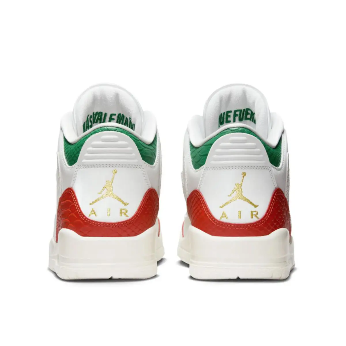 Nike shoes - Air Jordan 3 - Air - Summit White + Pine Green + Dragon Red + Metallic Gold 3