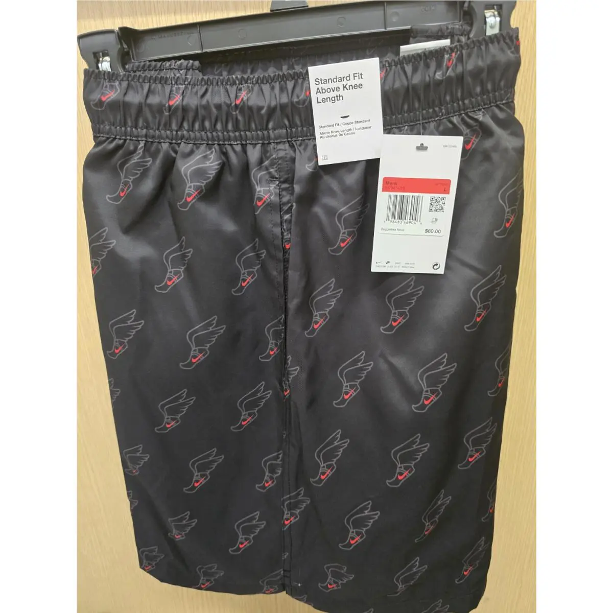 2-Nike- Men’s NWT-2025 Woven Flow Lined Shorts Light Gray Black