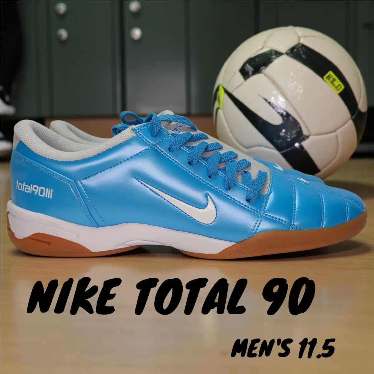 Nike Total 90 Unc University Blue Indoor Soccer Shoes Size 11.5 HQ2851-400