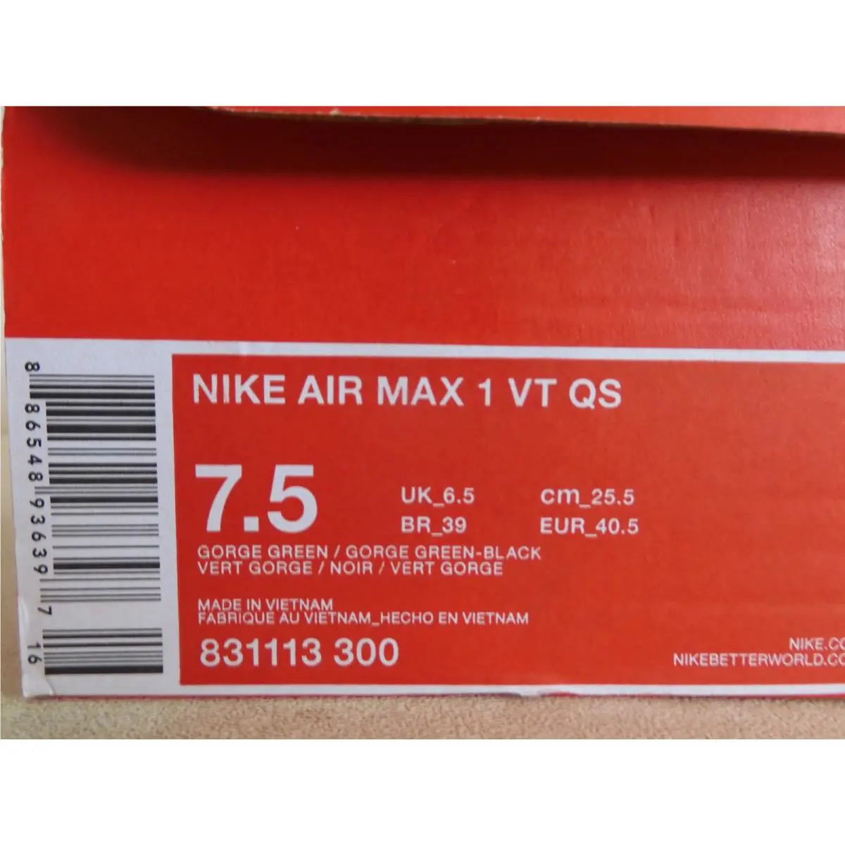 Nike shoes - Nike Air Max 1 - Air Max - 831113-300 - Green (UPC: 886548936397) 6