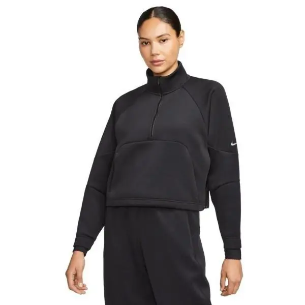 Nike L96326 Womens Black Dri-fit Prima 1/2-Zip Training Top Size S - Black