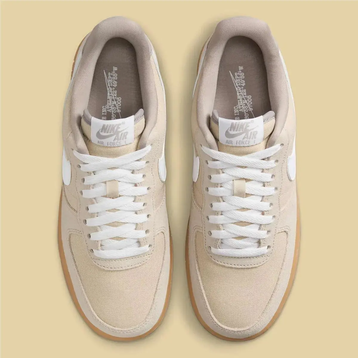Nike shoes - Nike Air Force 1 `07 - Light Khaki Gum Yellow - HV4306-234 4