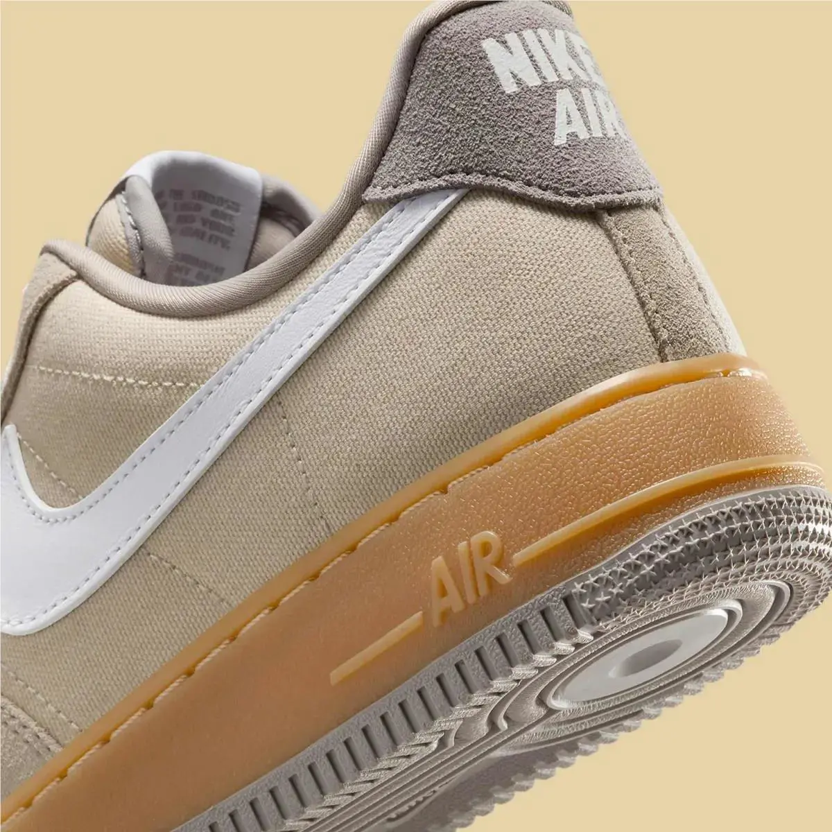 Nike shoes - Nike Air Force 1 `07 - Light Khaki Gum Yellow - HV4306-234 2